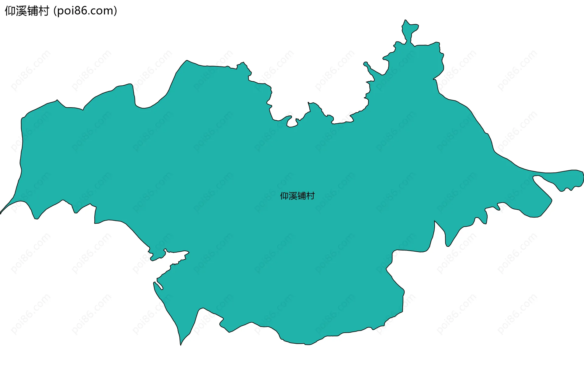 仰溪铺村边界地图
