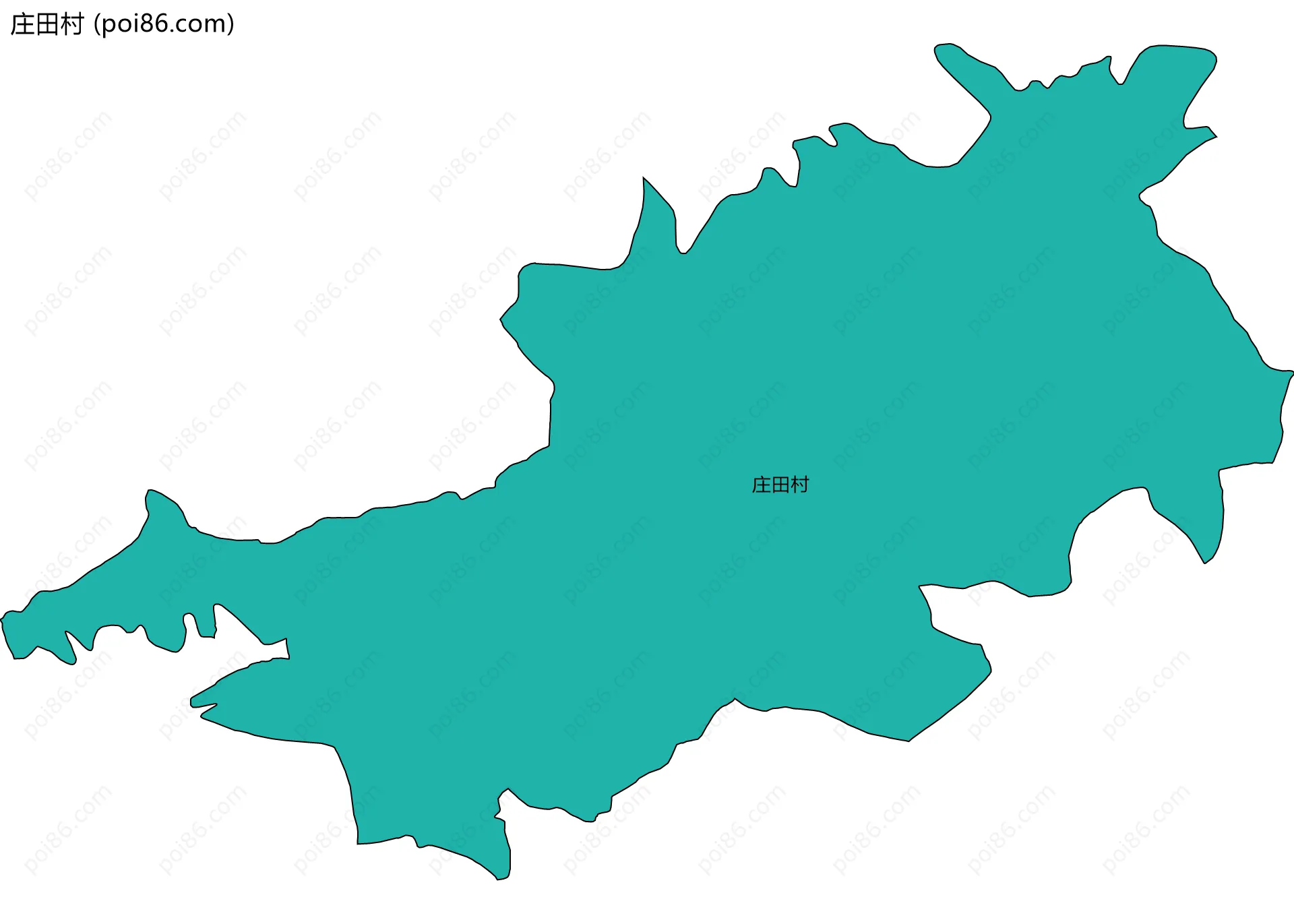 庄田村边界地图