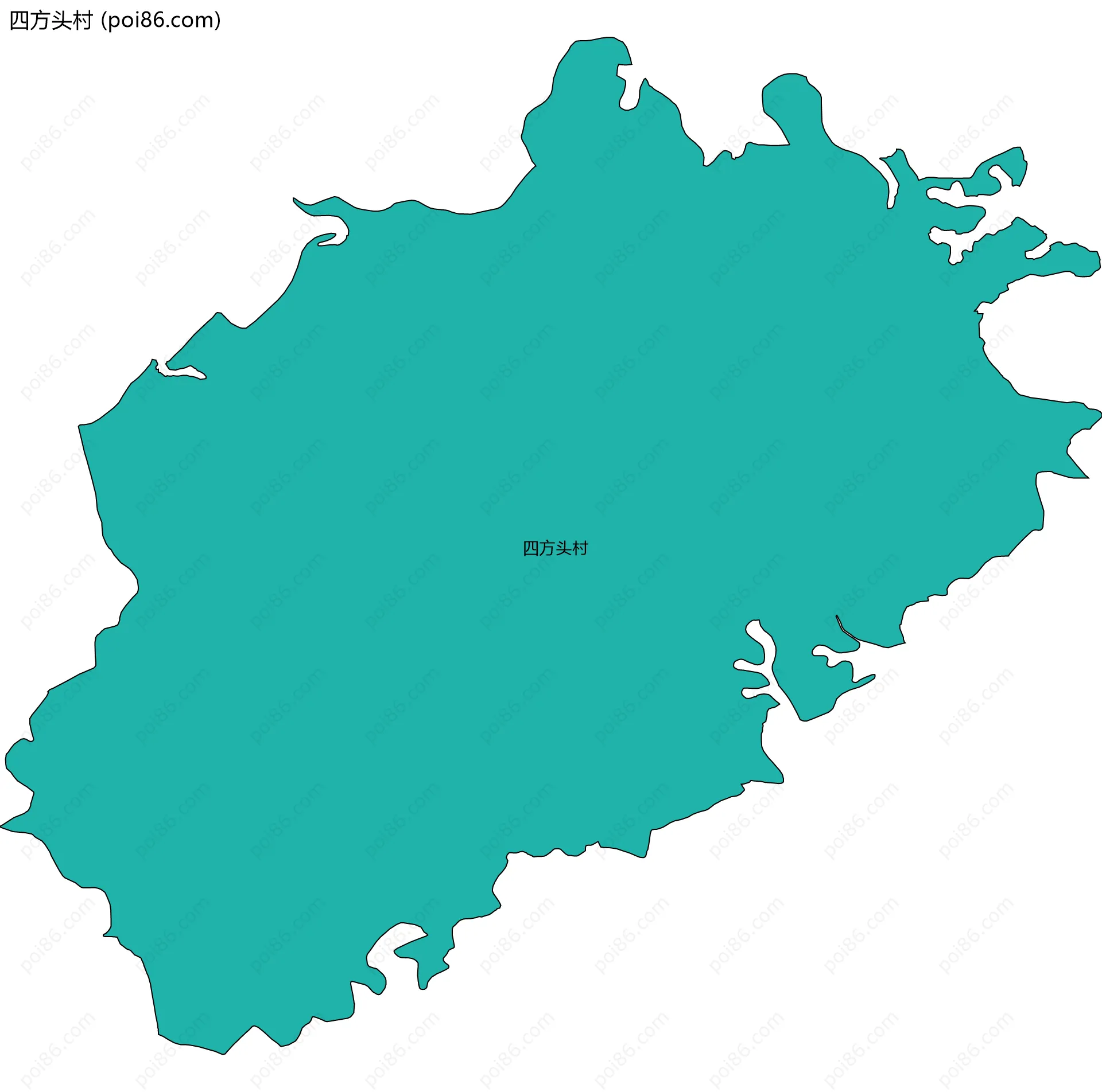 四方头村边界地图