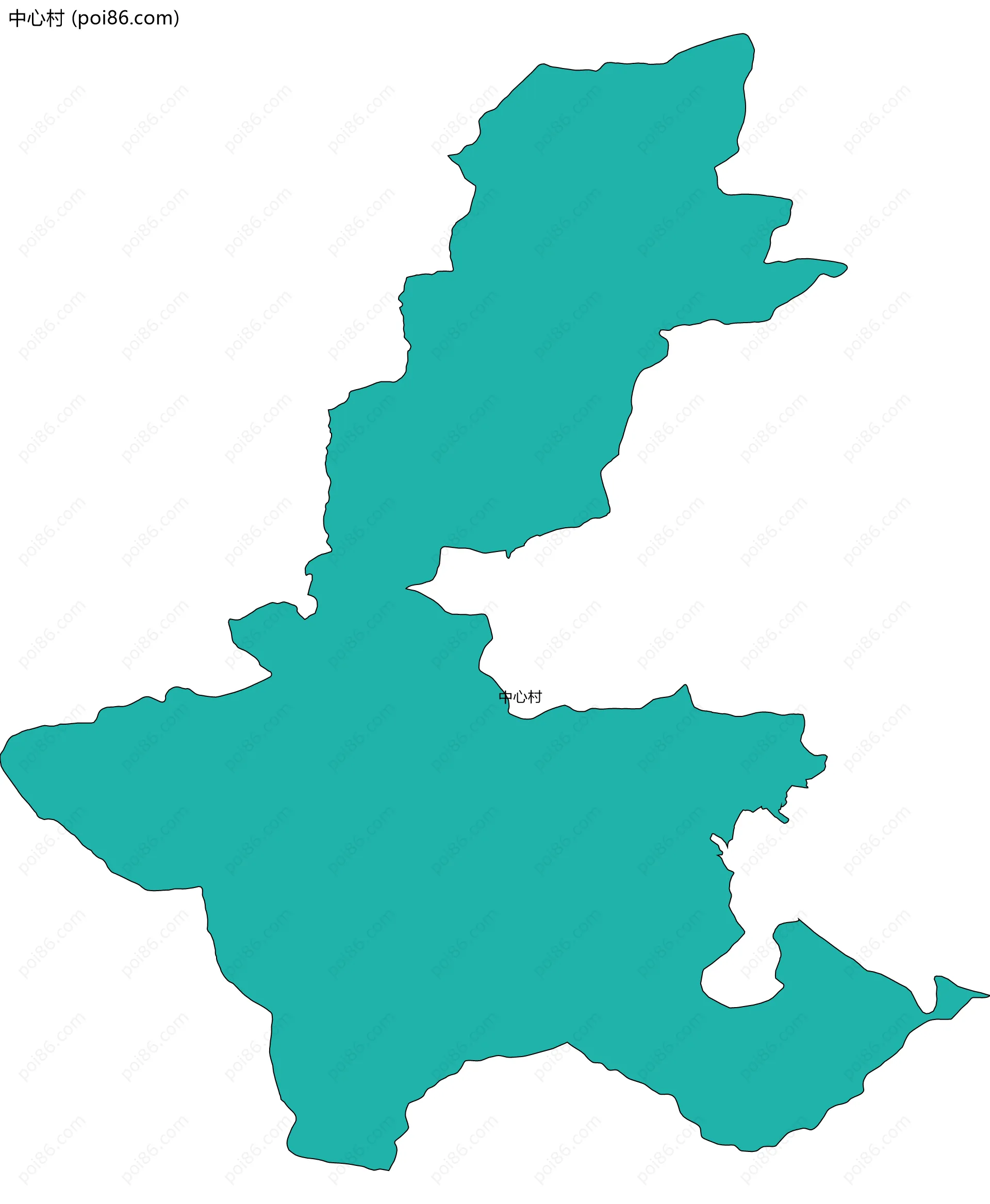 中心村边界地图