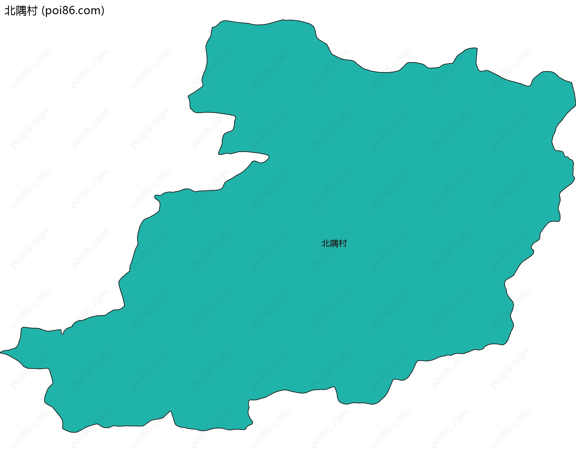 北隅村边界地图