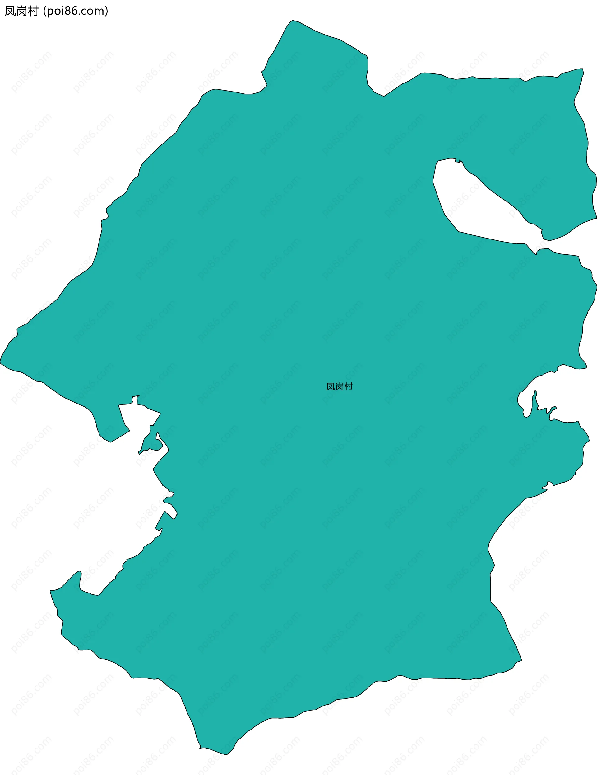 凤岗村边界地图