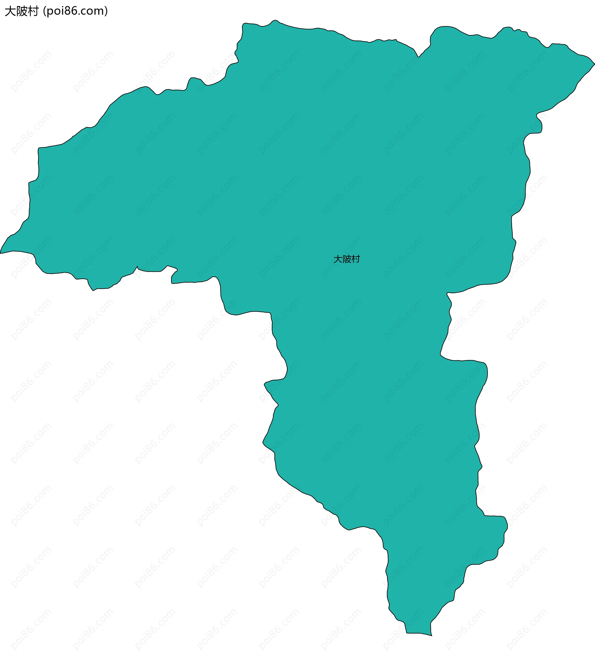 大陂村边界地图