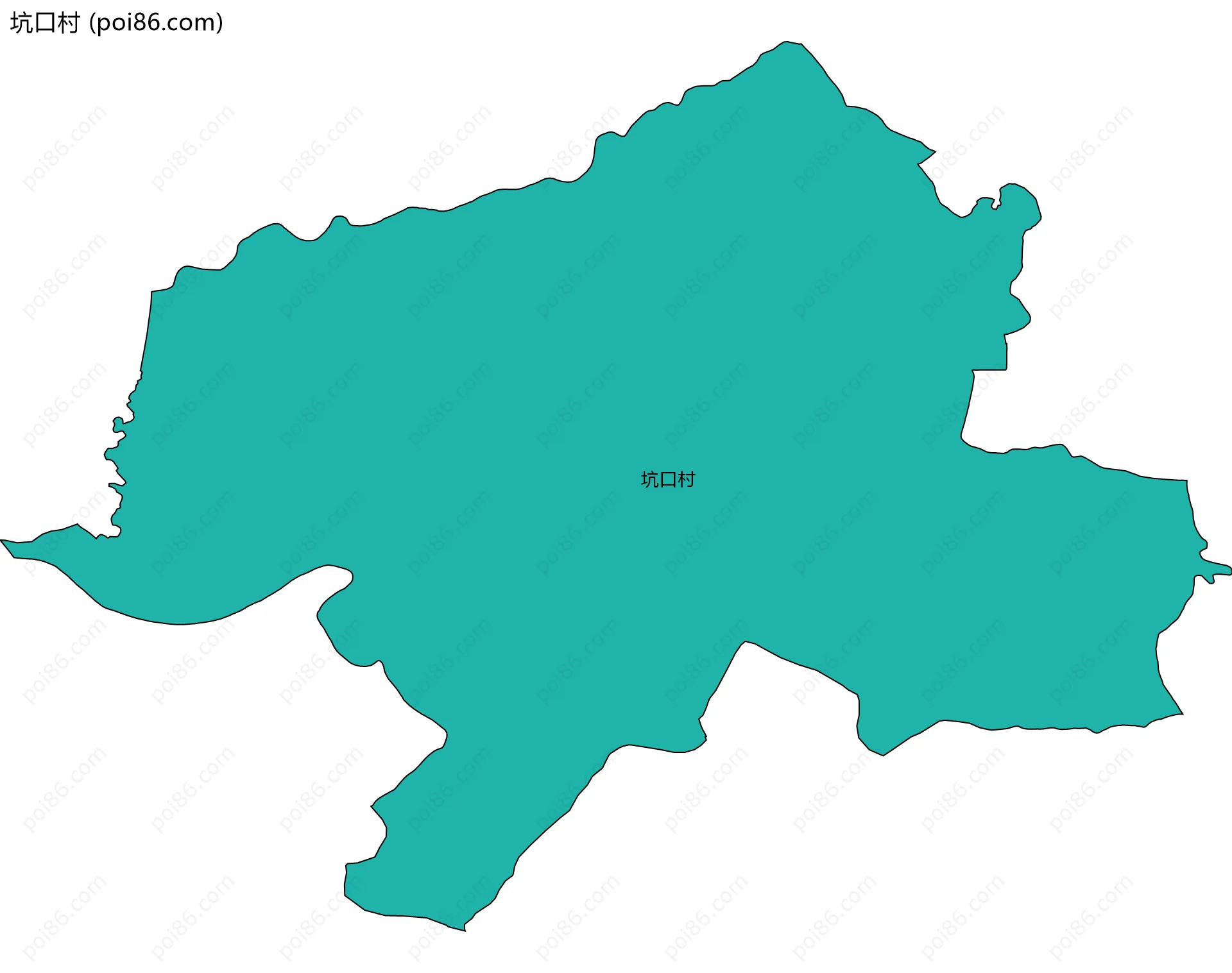 坑口村边界地图