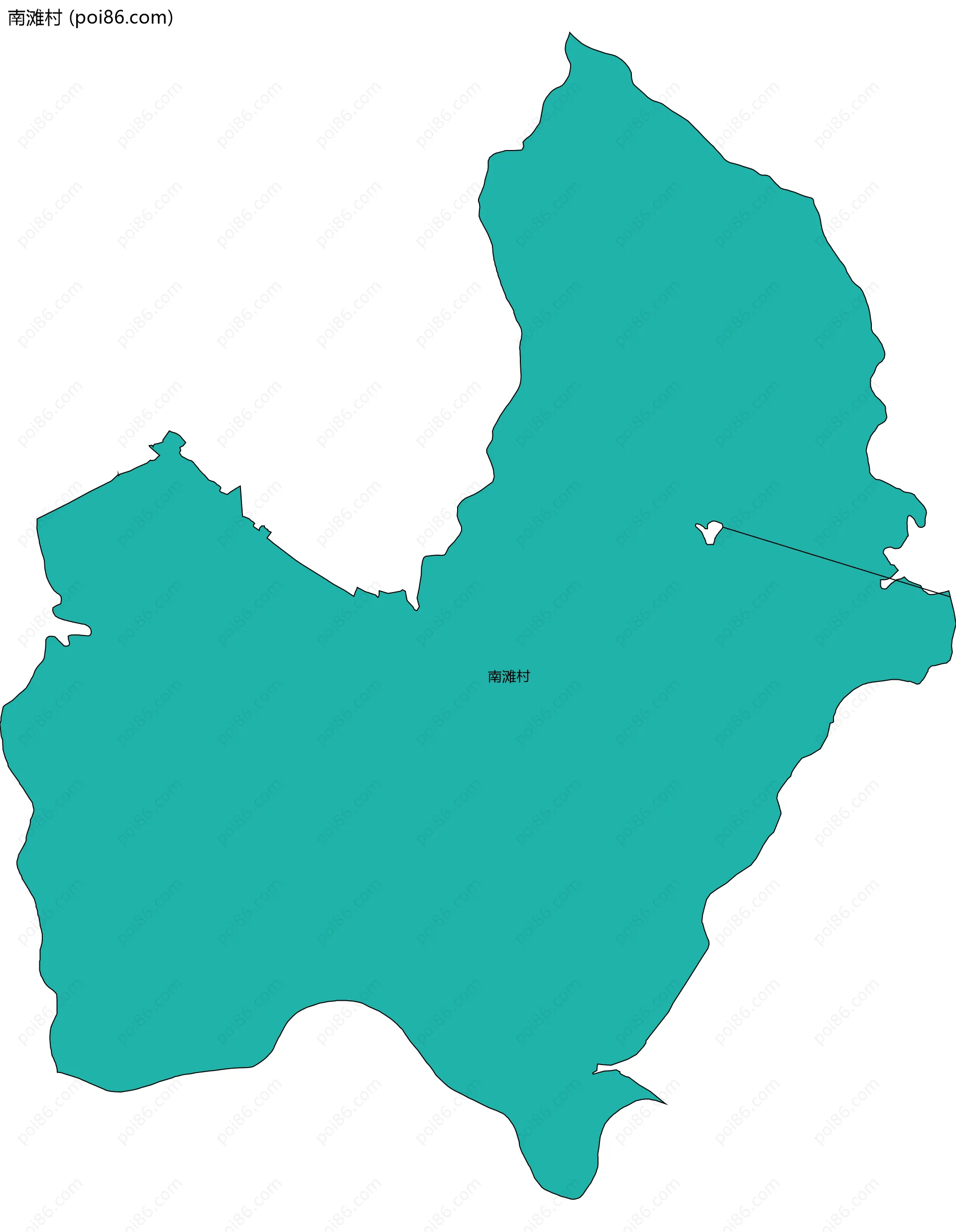 南滩村边界地图