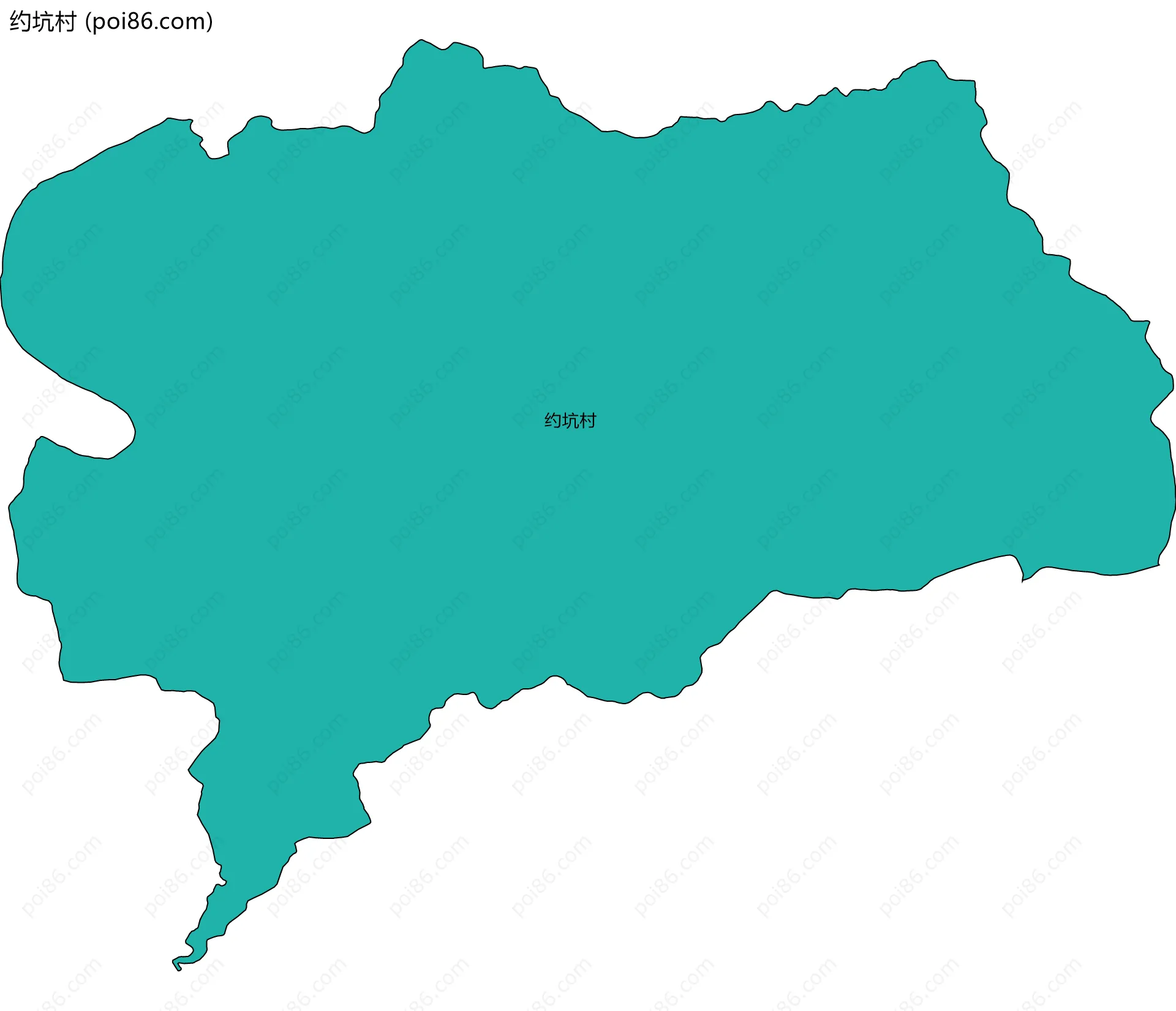 约坑村边界地图