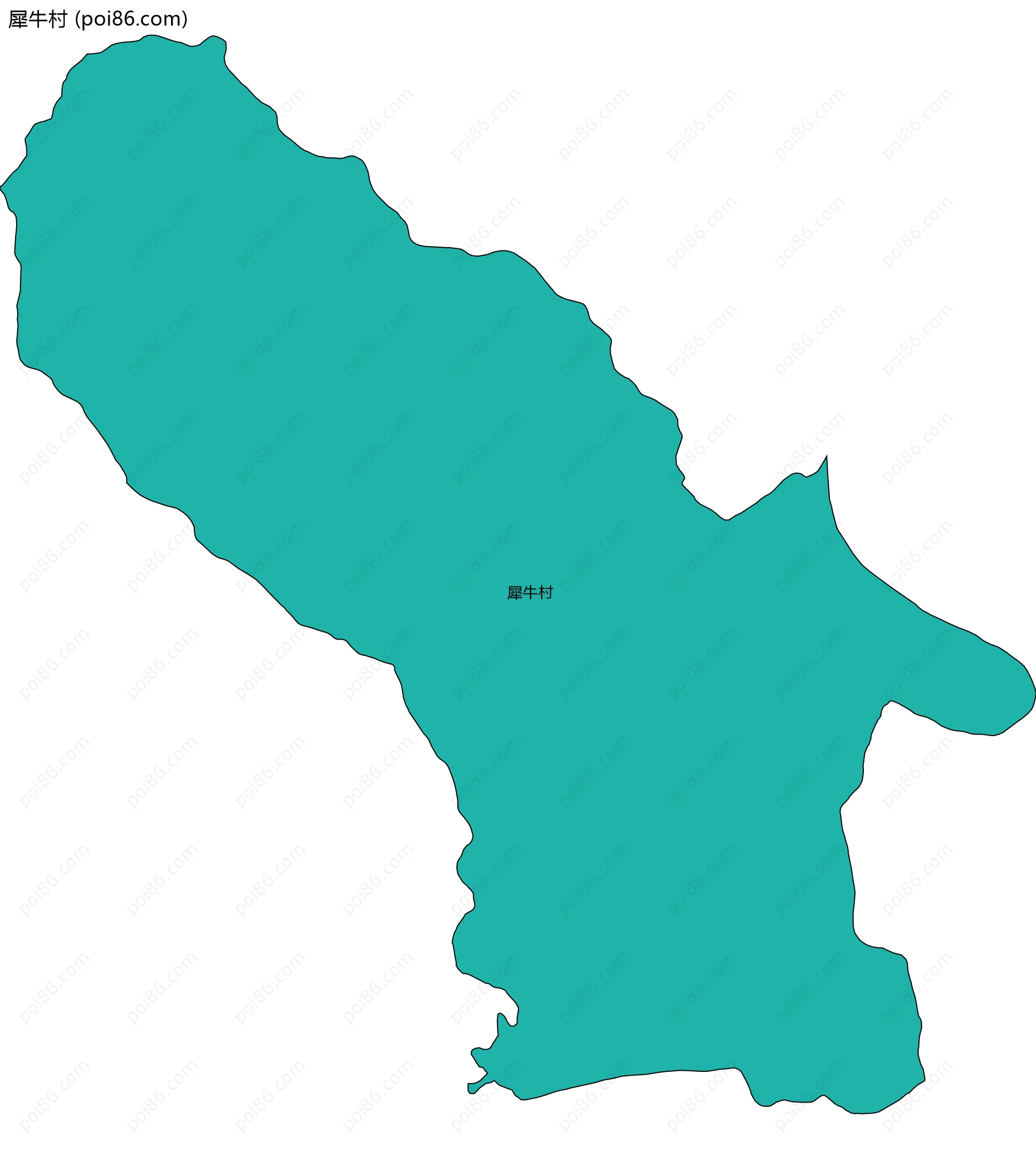 犀牛村边界地图