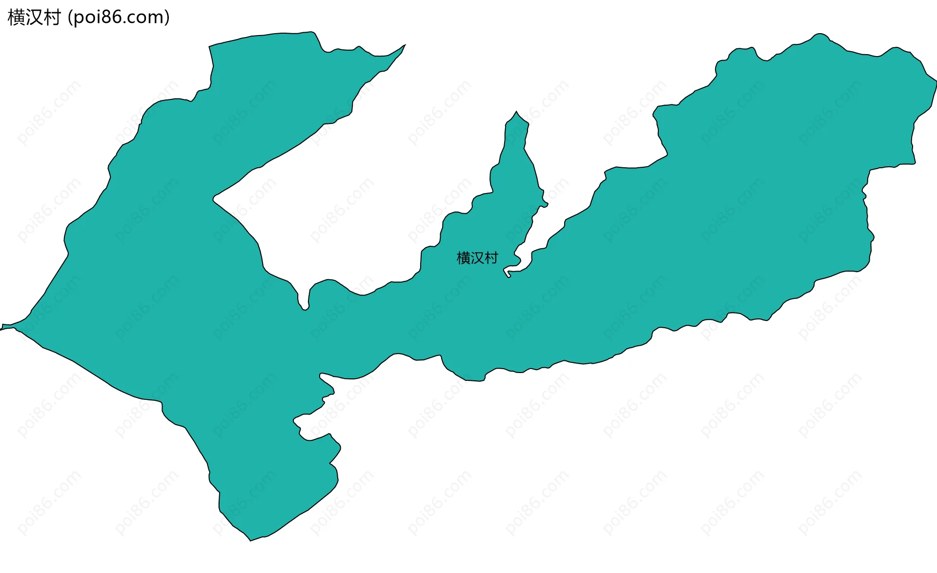 横汉村边界地图