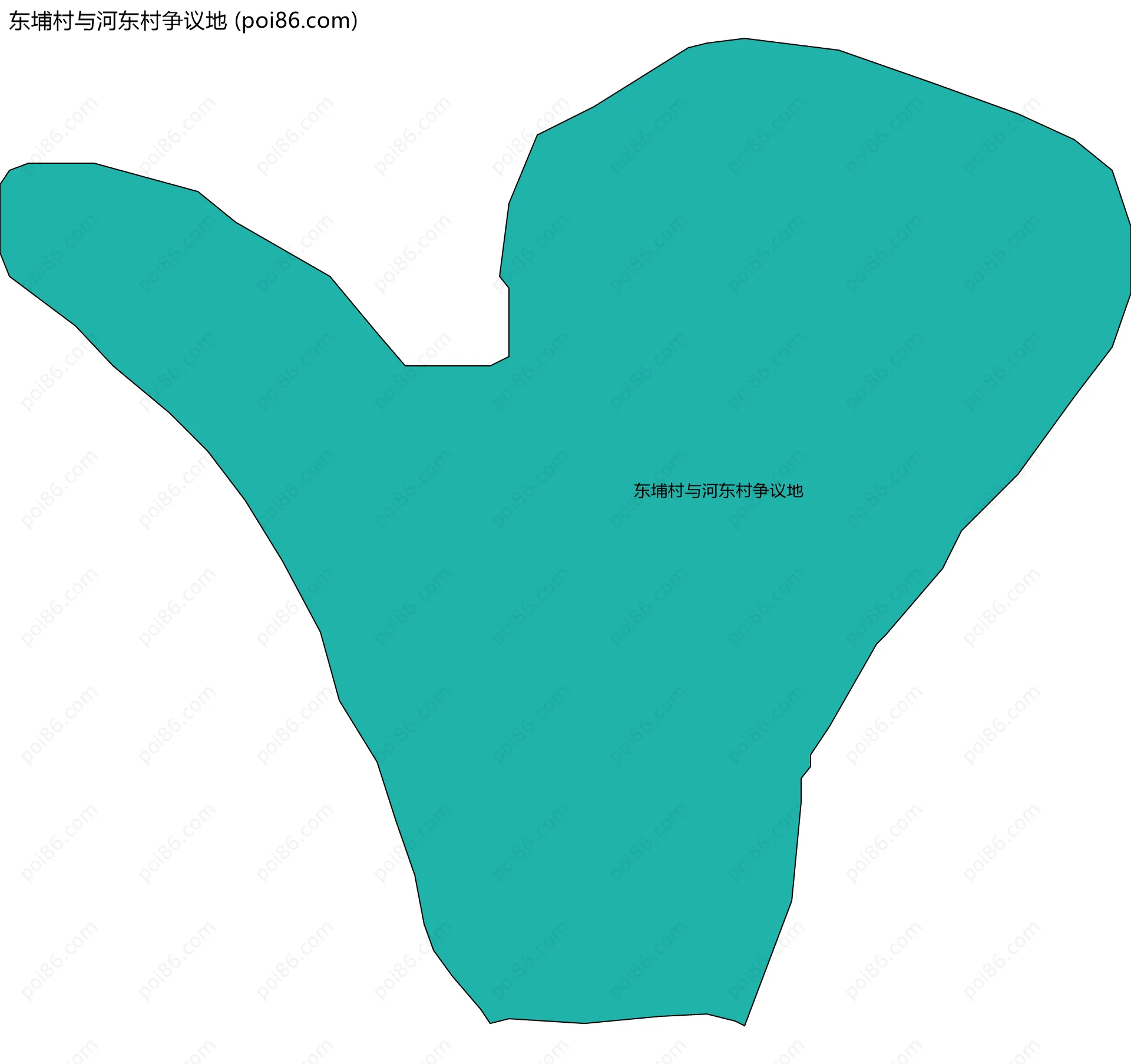 东埔村与河东村争议地边界地图