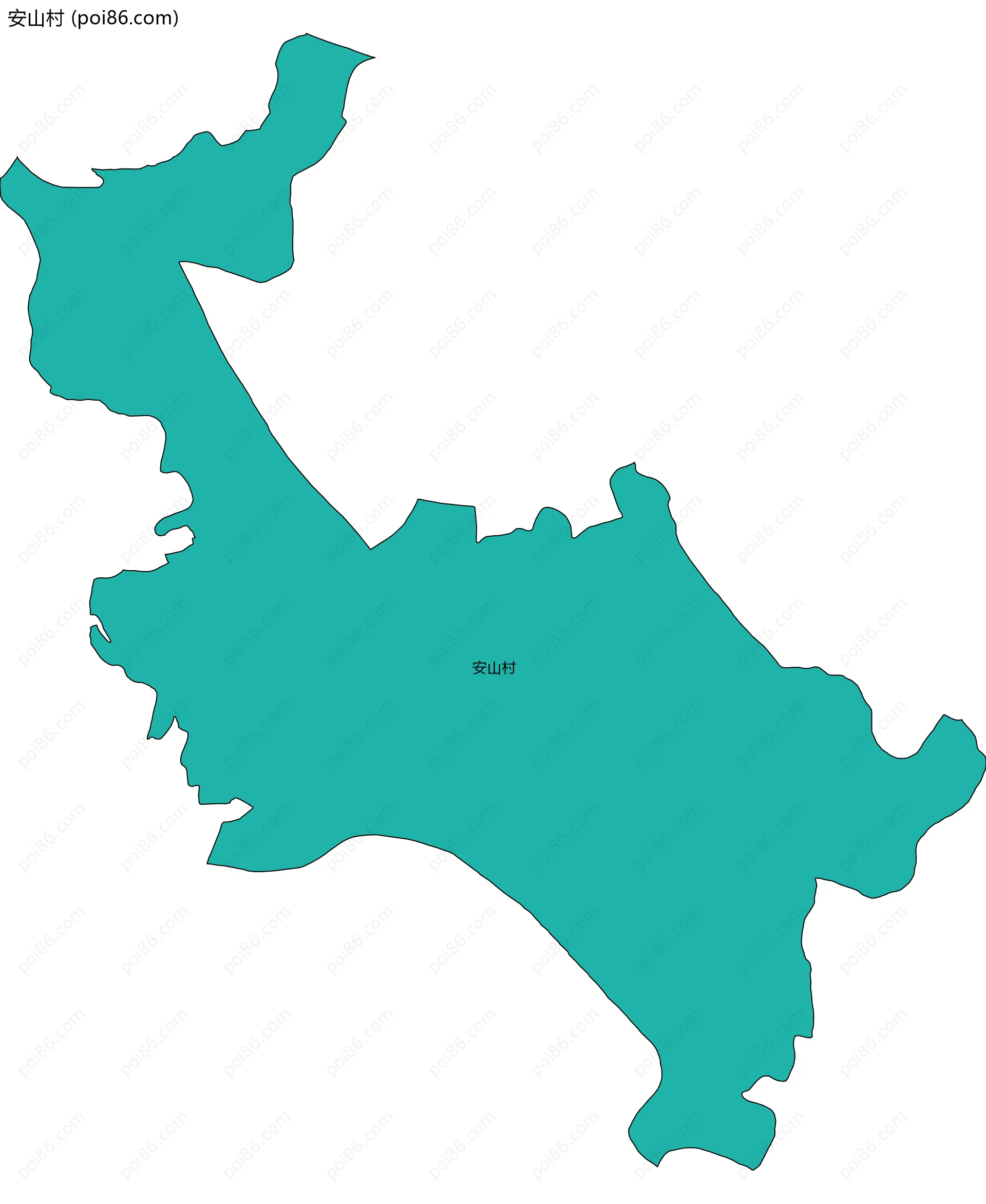安山村边界地图
