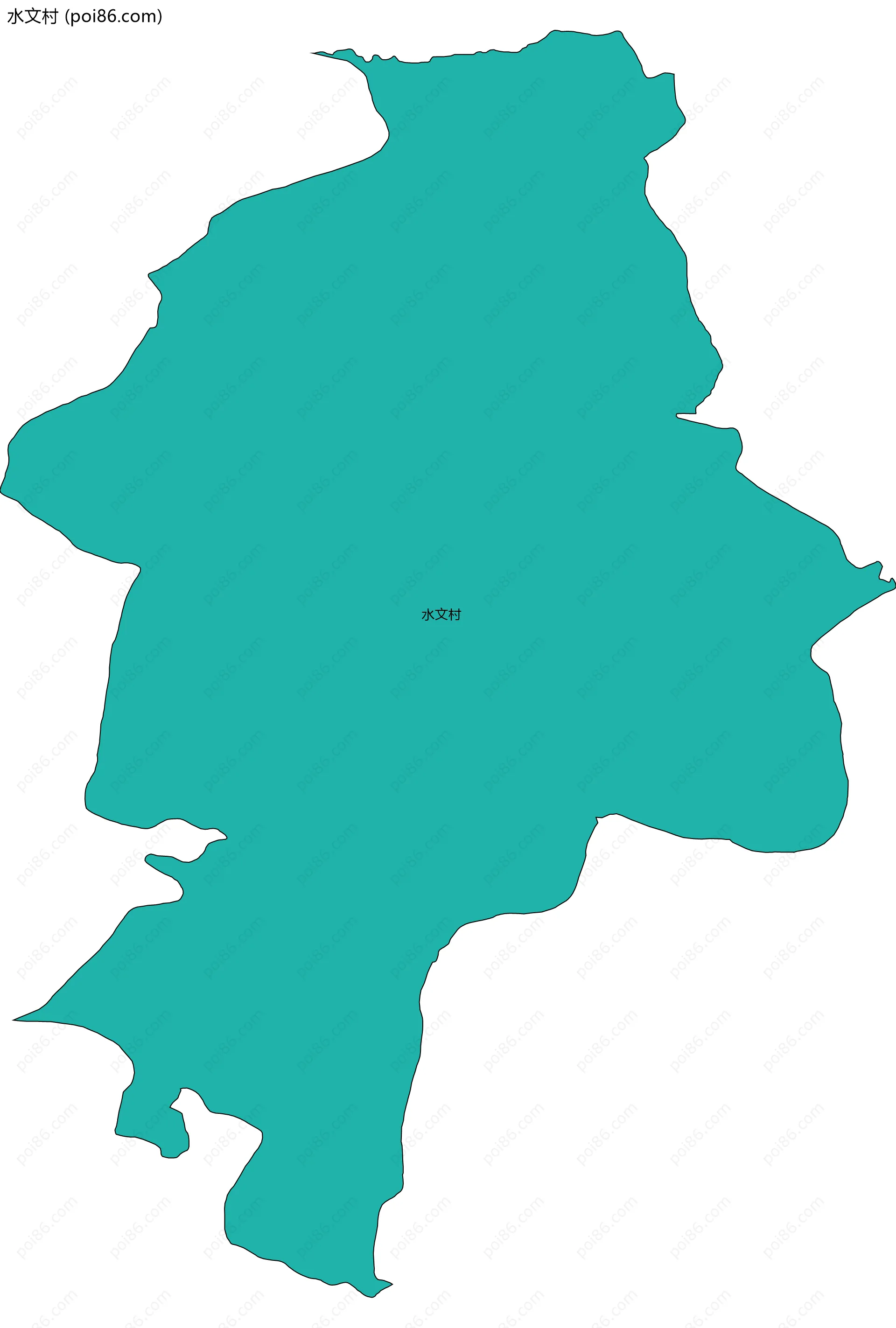 水文村边界地图