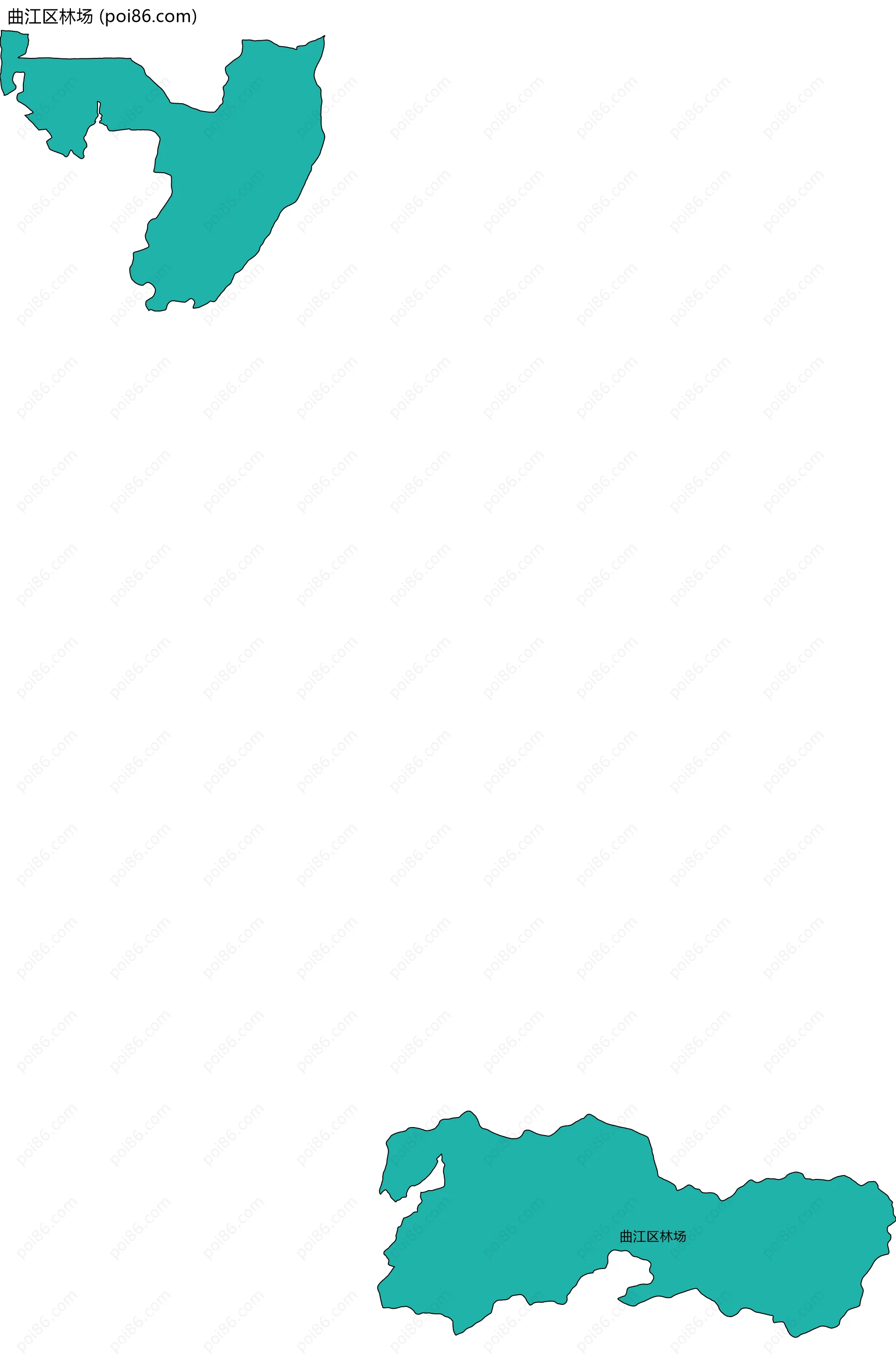 曲江区林场边界地图