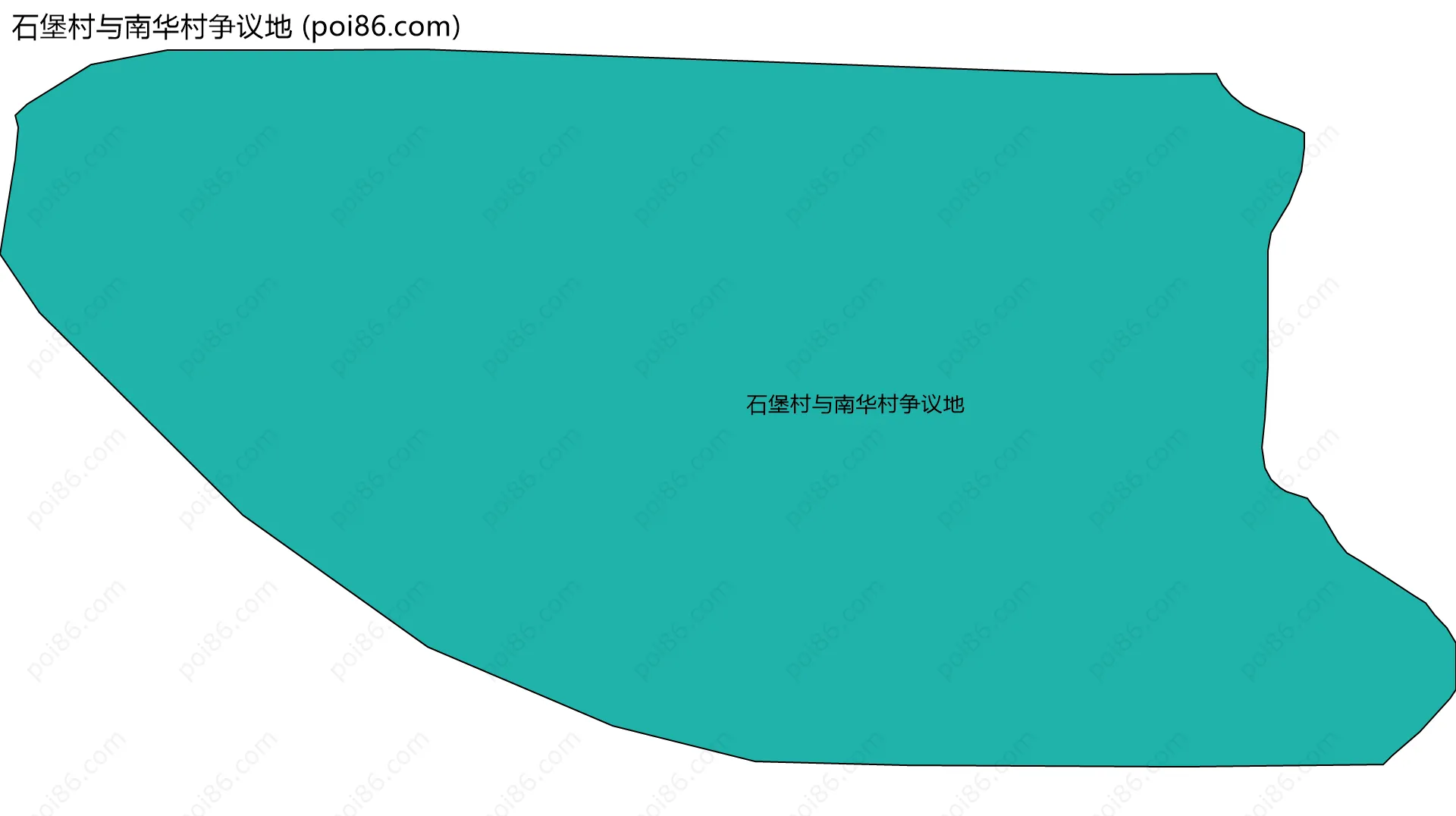 石堡村与南华村争议地边界地图