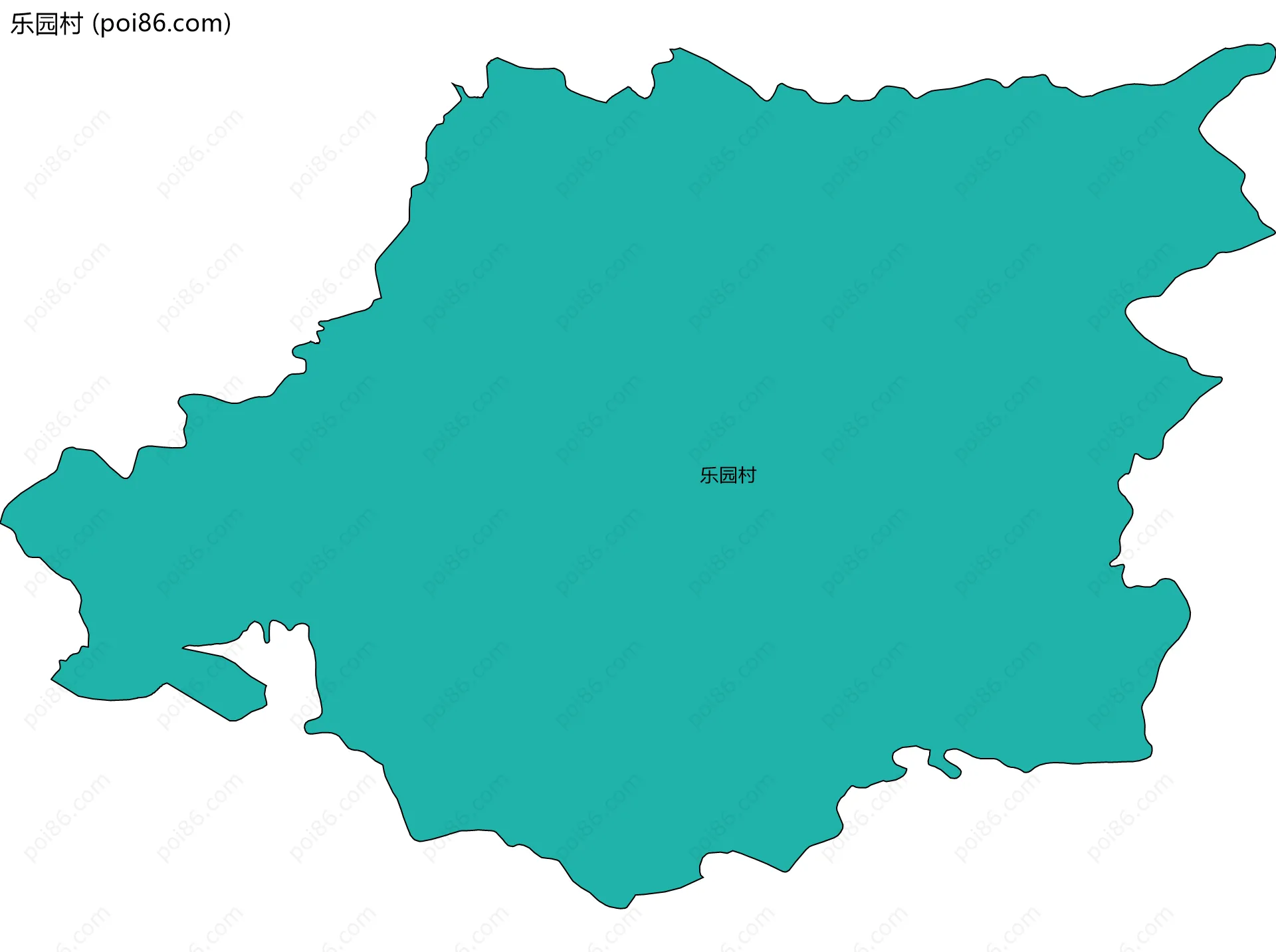 乐园村边界地图