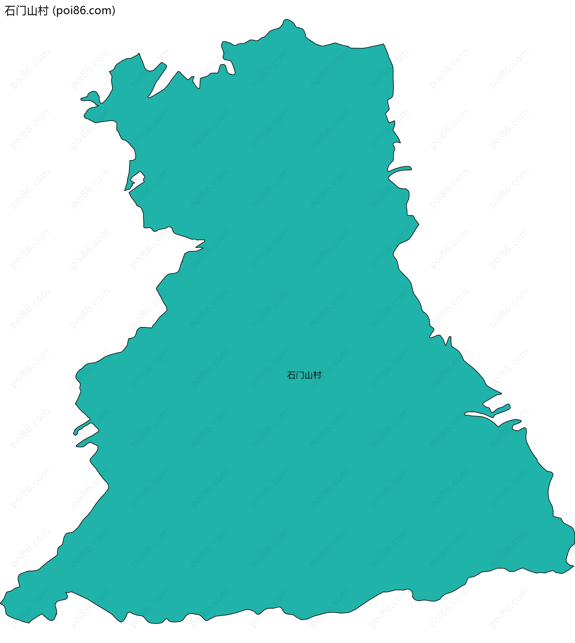 石门山村边界地图