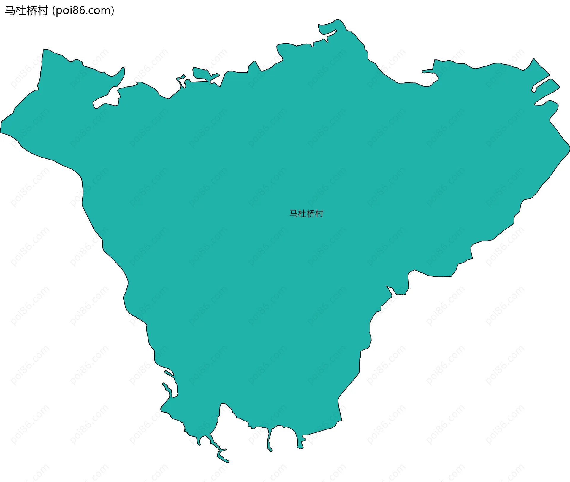 马杜桥村边界地图