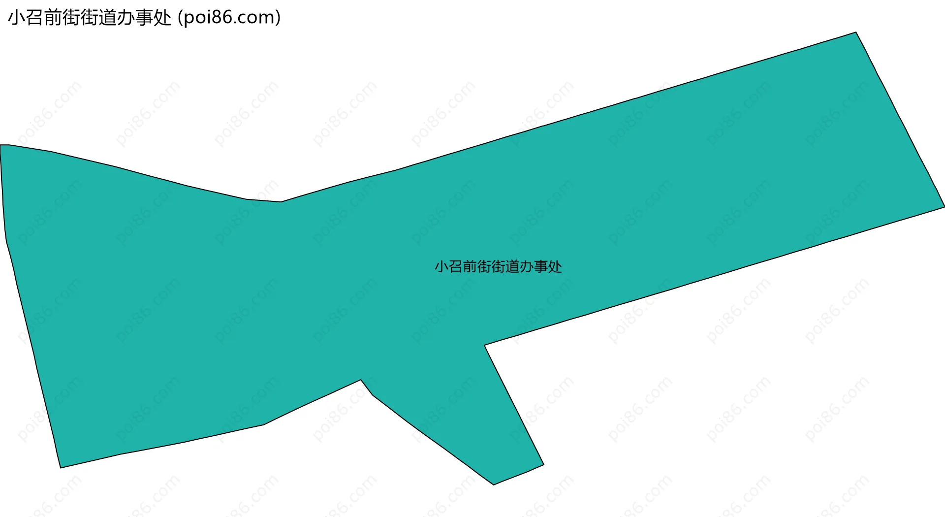 小召前街街道办事处边界地图