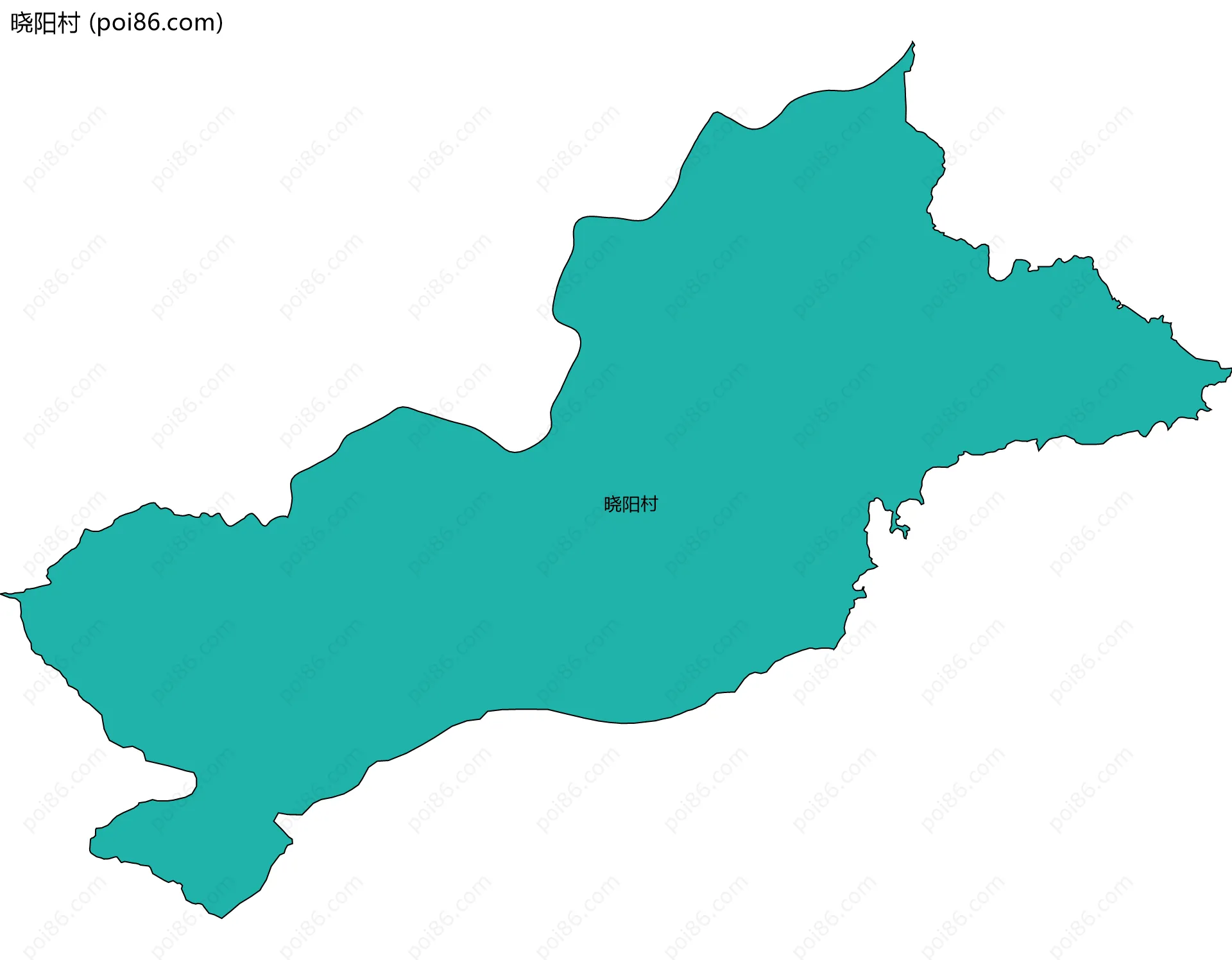晓阳村边界地图