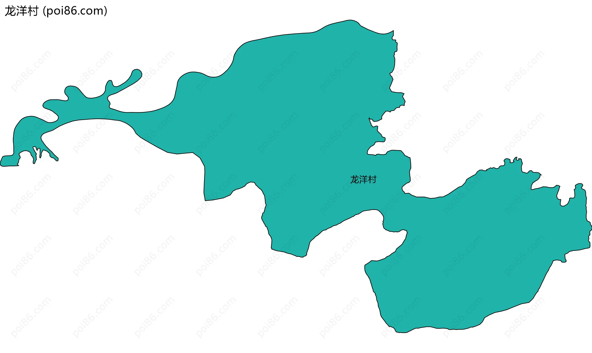 龙洋村边界地图