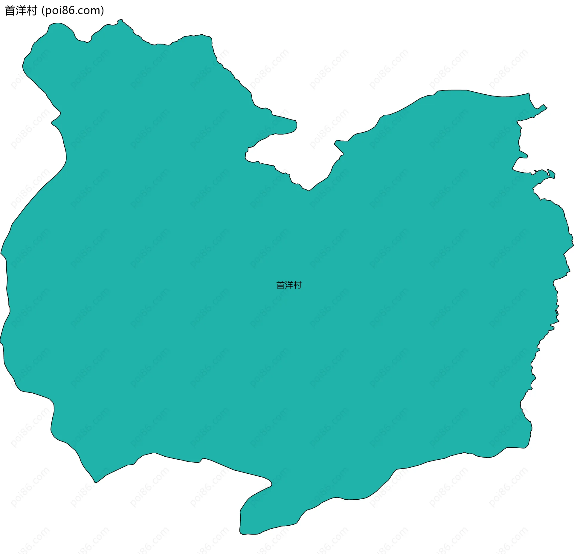 首洋村边界地图