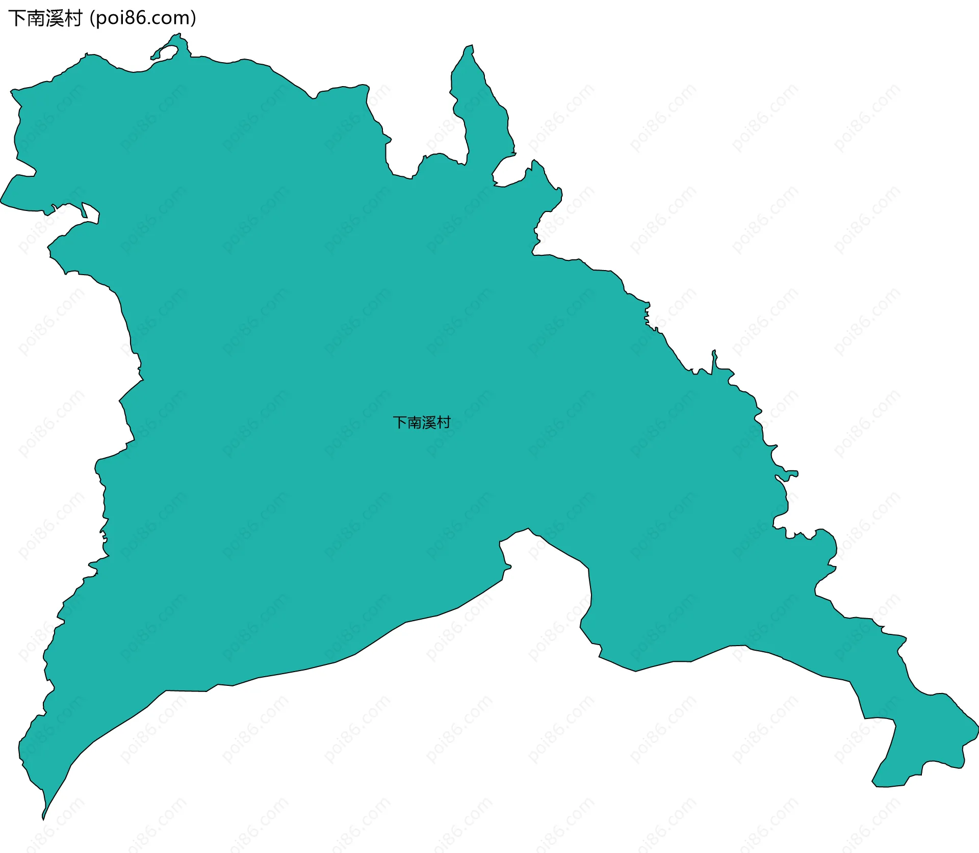 下南溪村边界地图