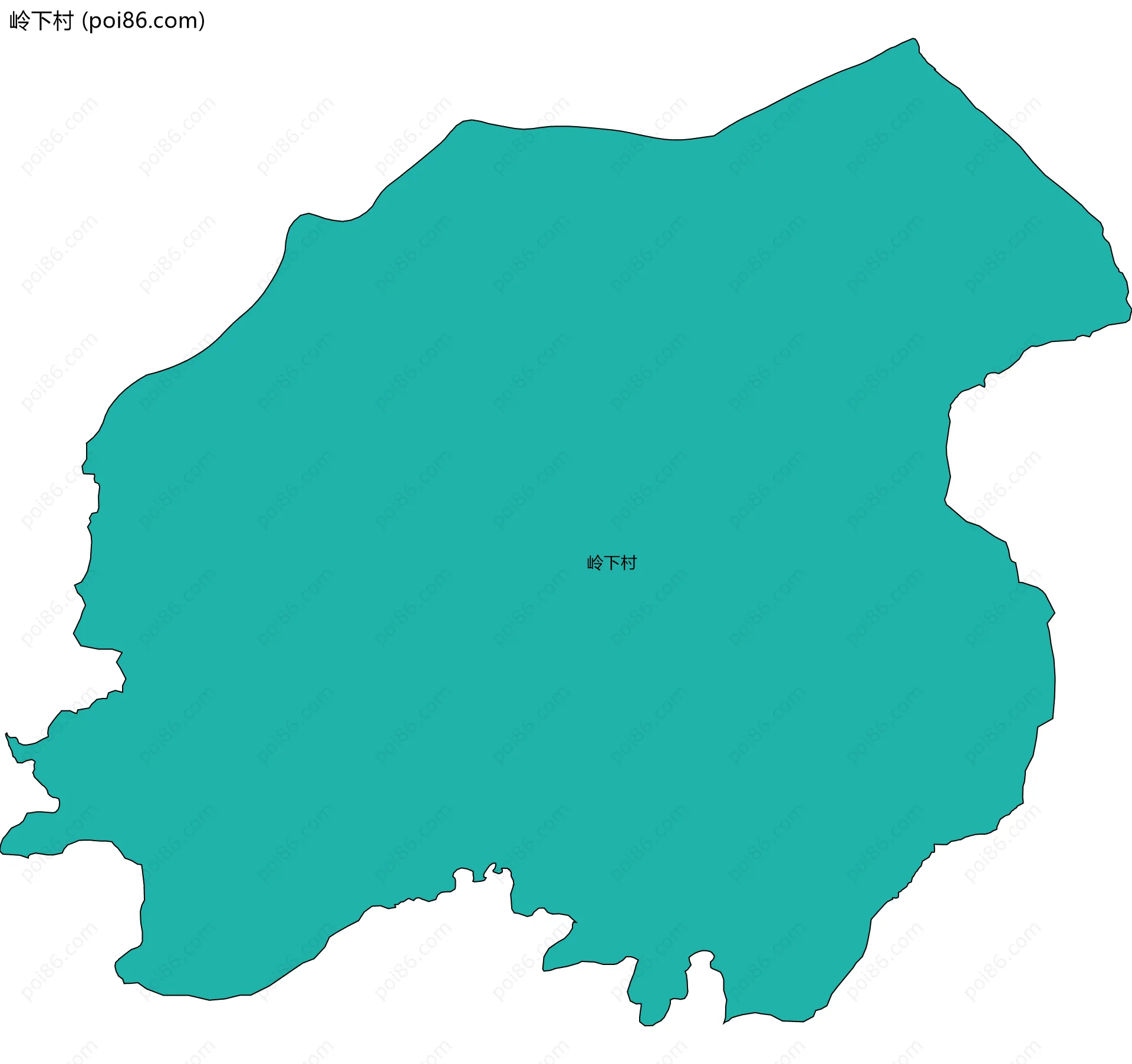 岭下村边界地图