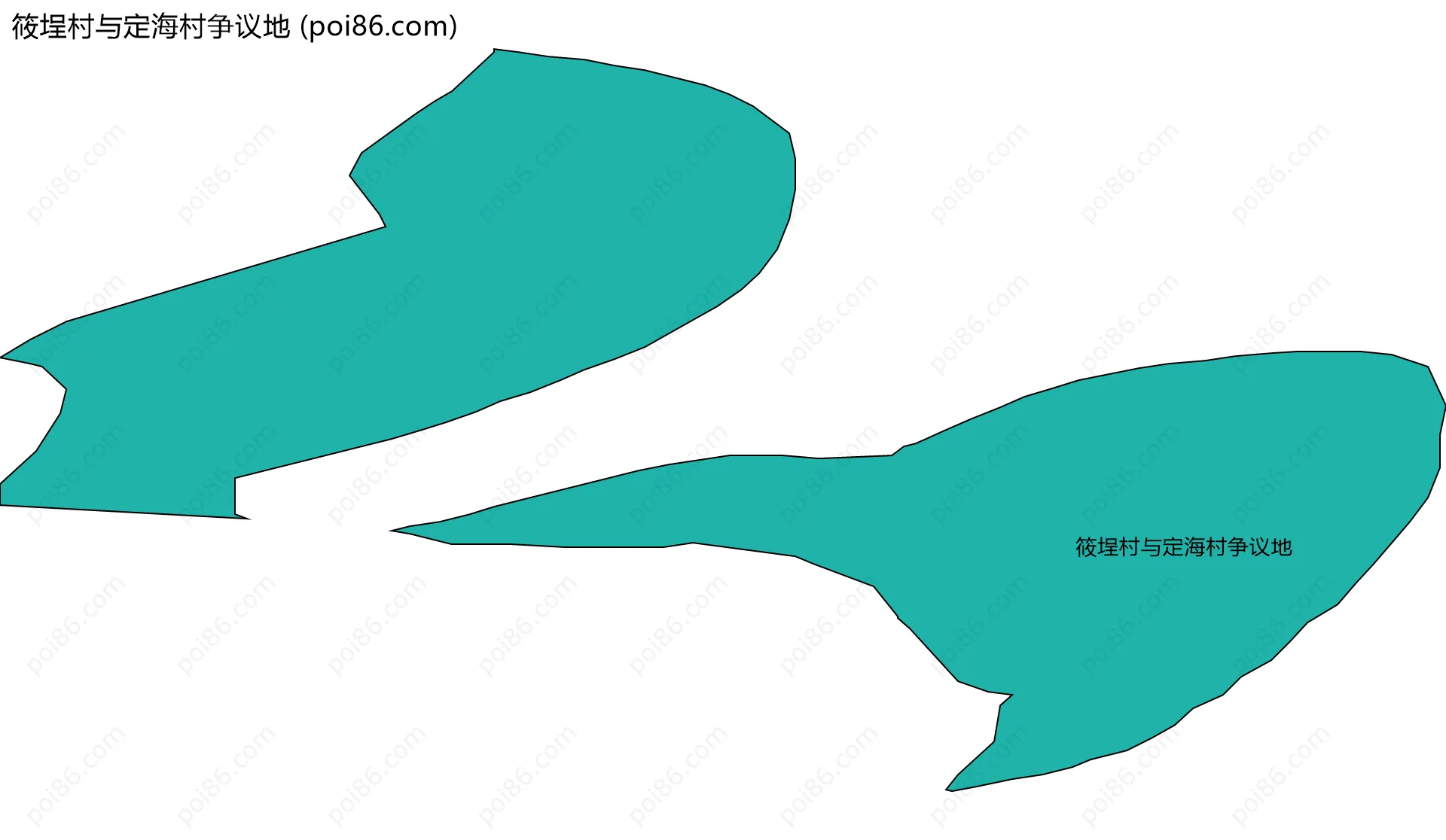 筱埕村与定海村争议地边界地图