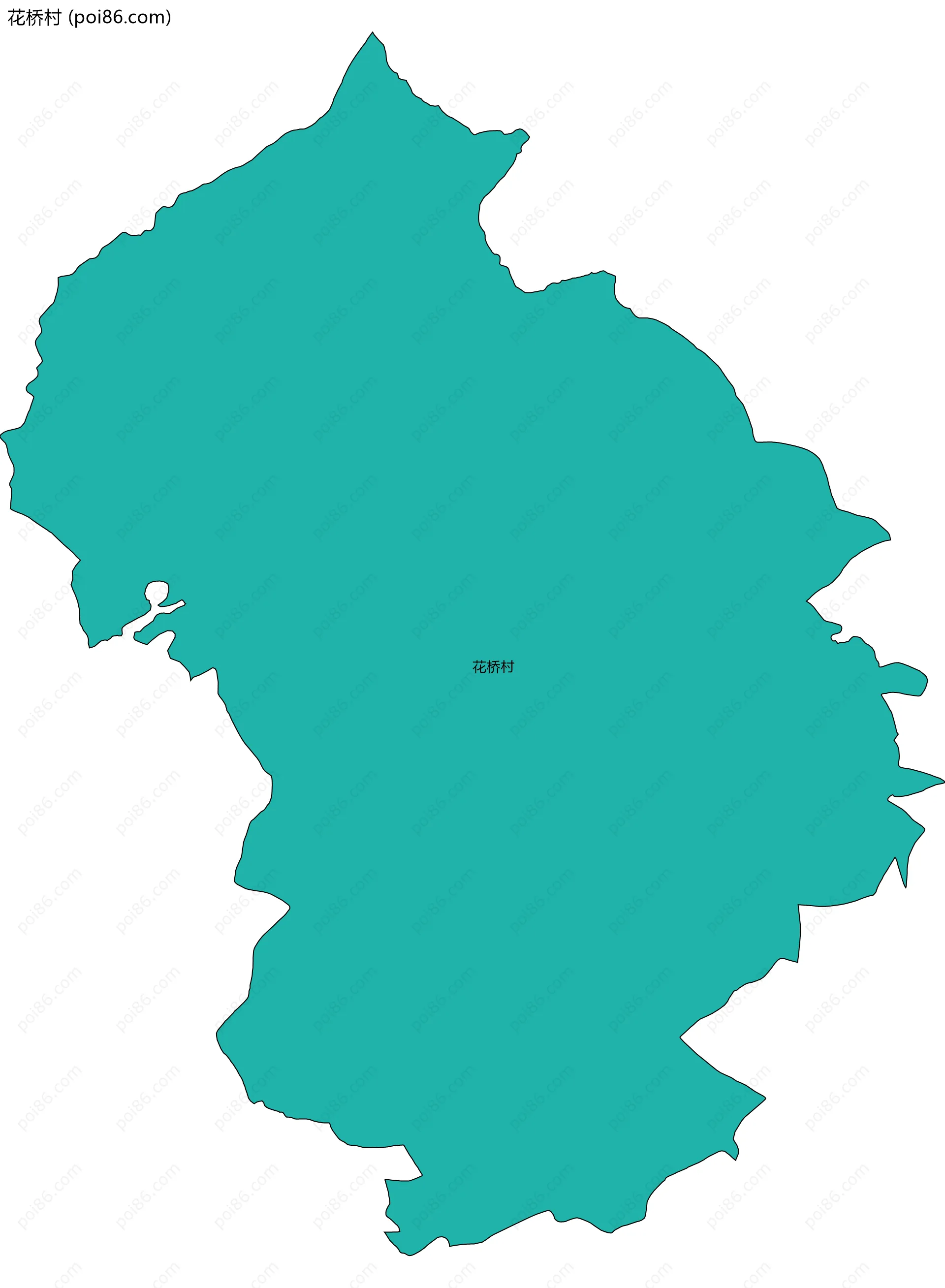 花桥村边界地图