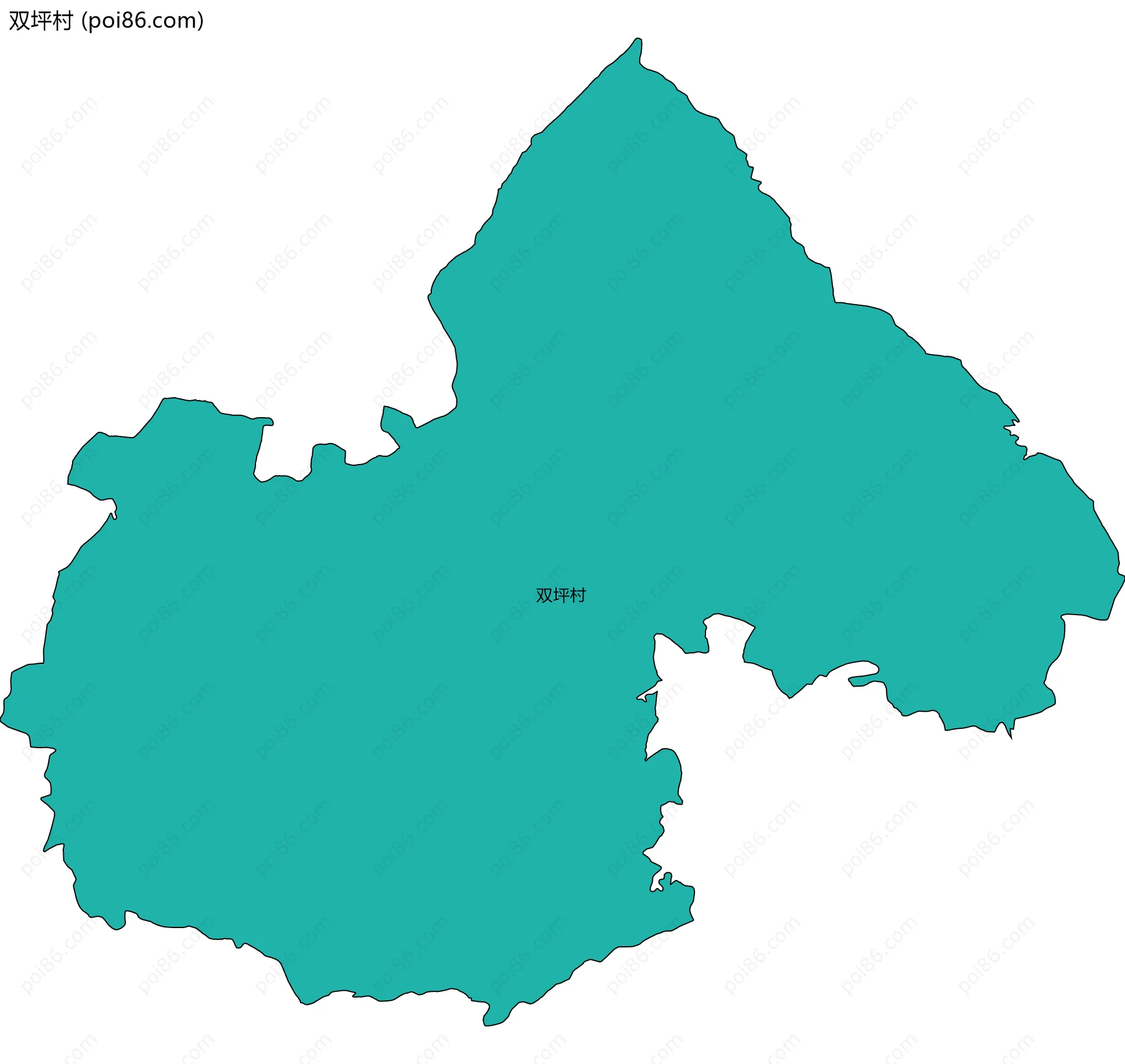 双坪村边界地图