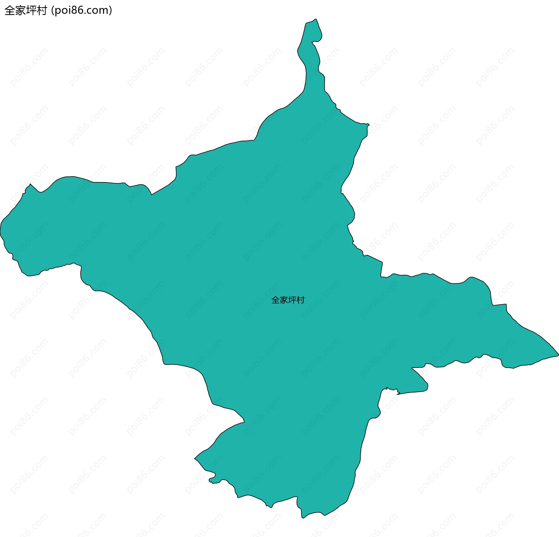 全家坪村边界地图