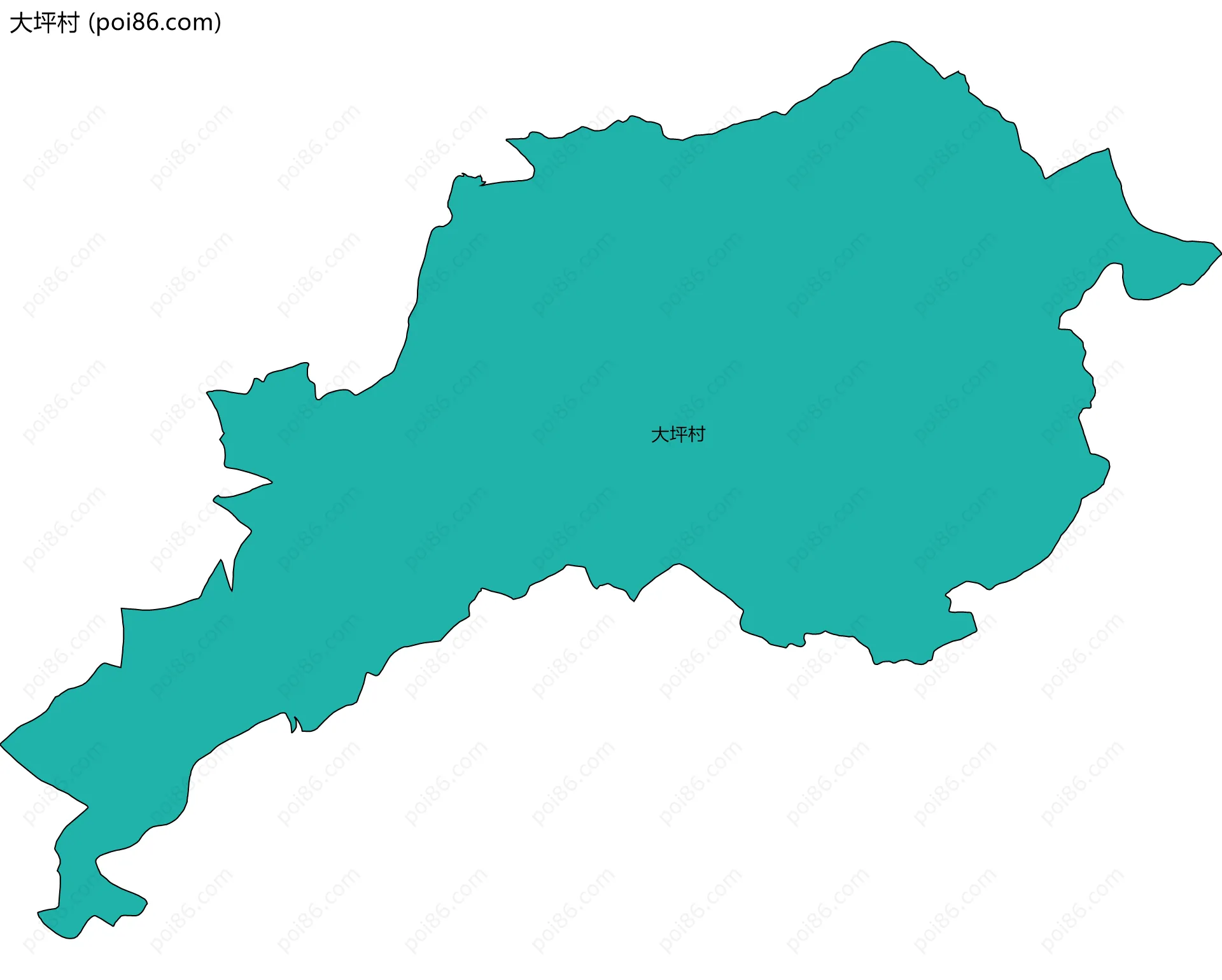 大坪村边界地图