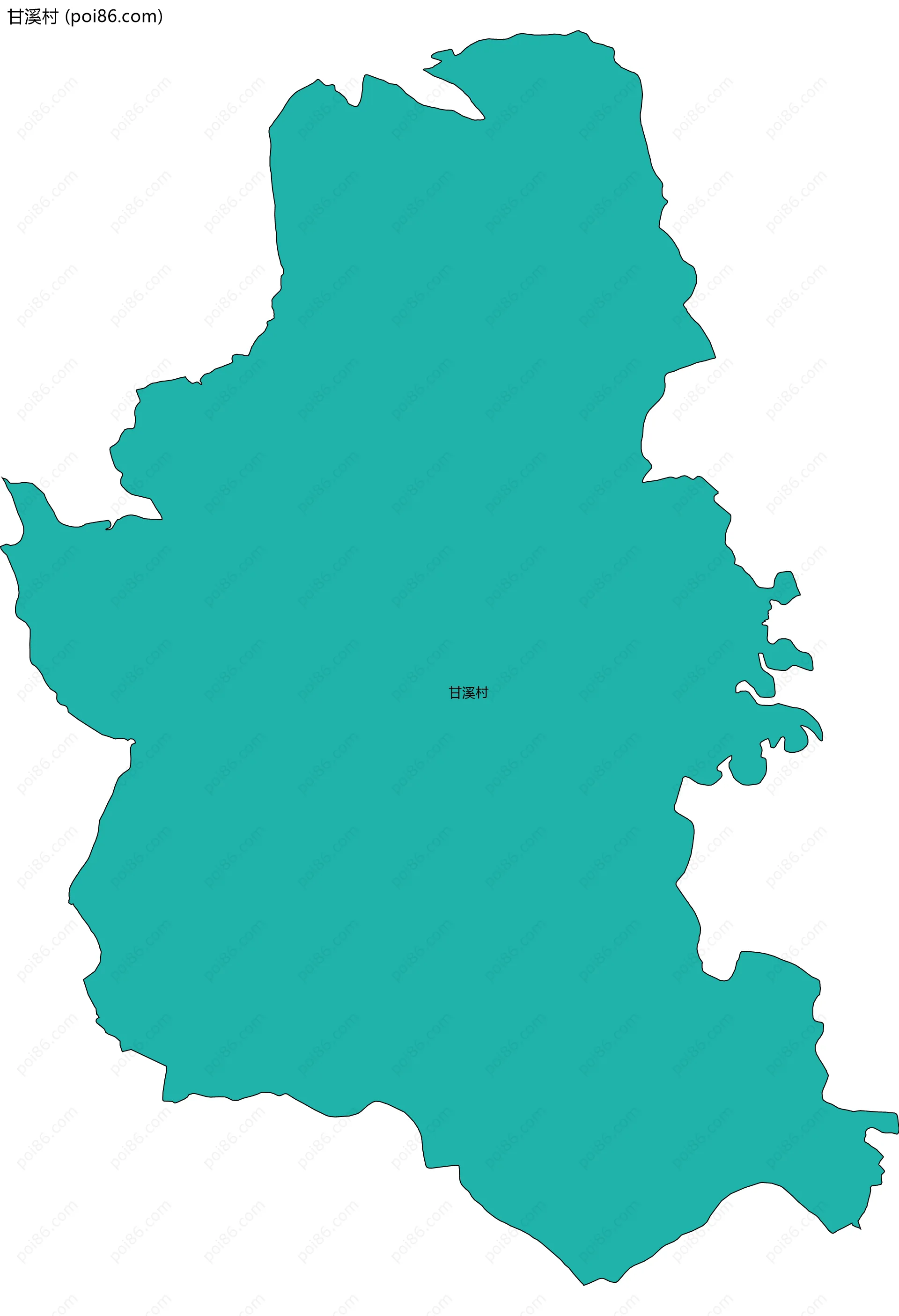甘溪村边界地图
