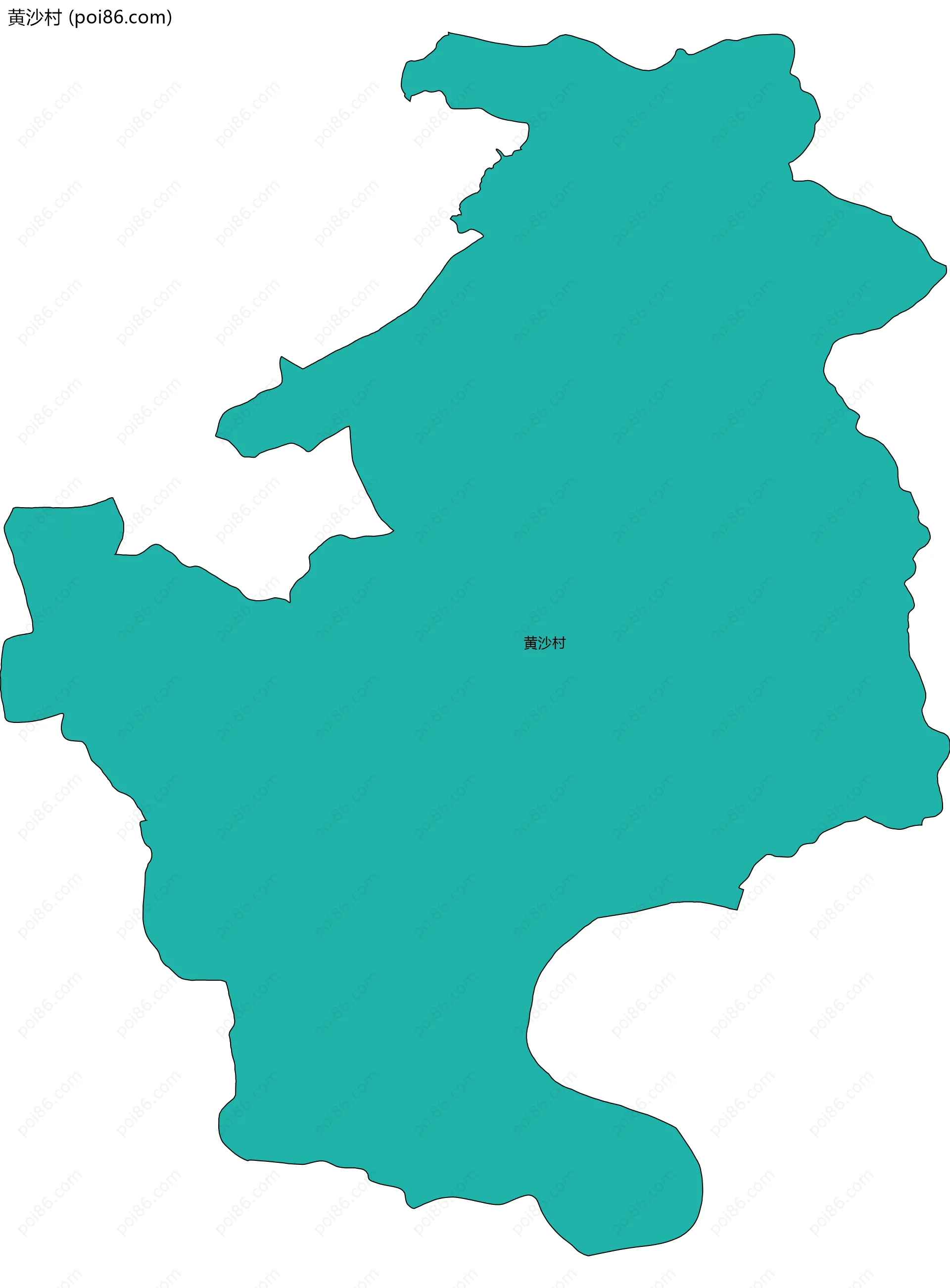 黄沙村边界地图