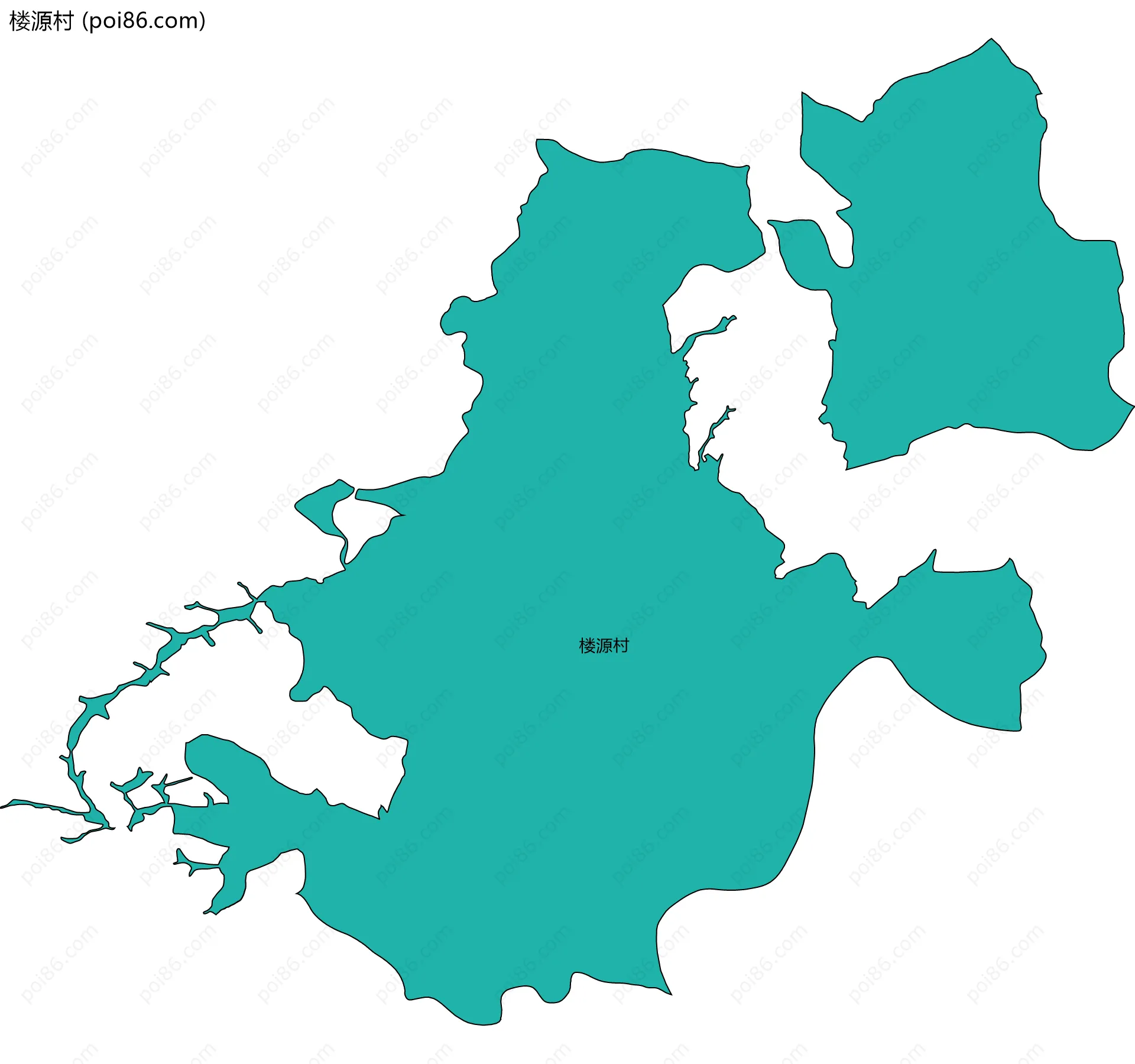 楼源村边界地图
