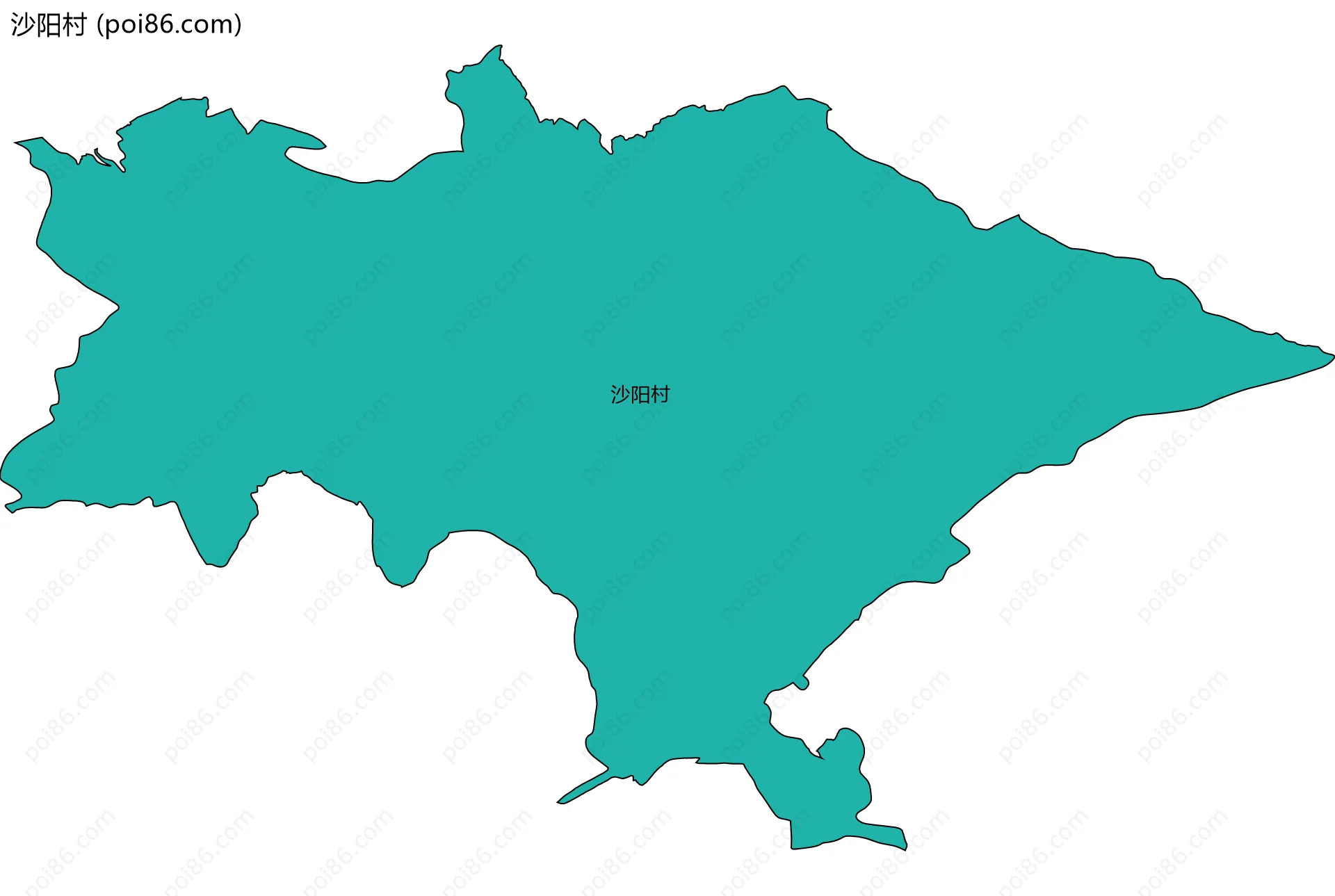 沙阳村边界地图