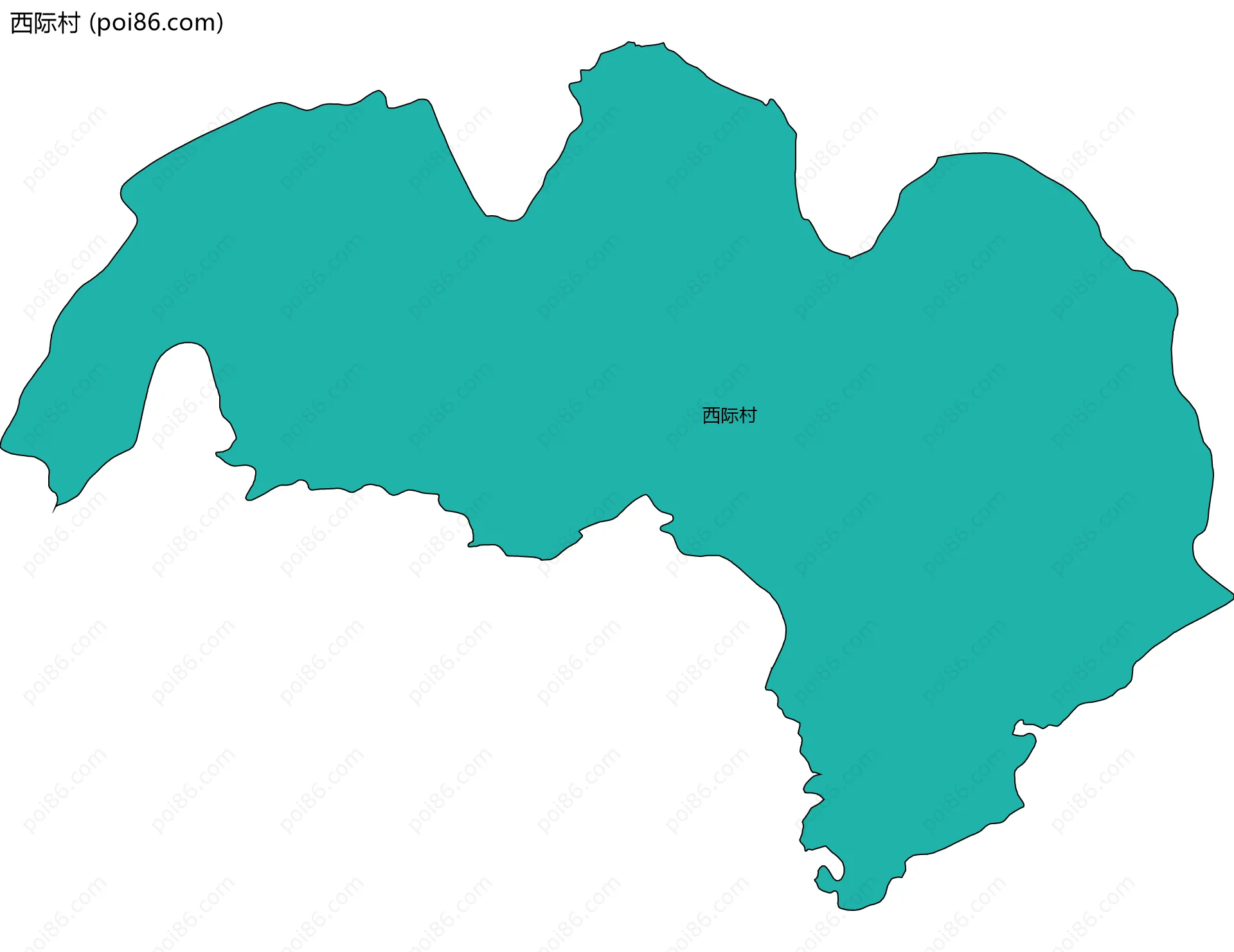 西际村边界地图