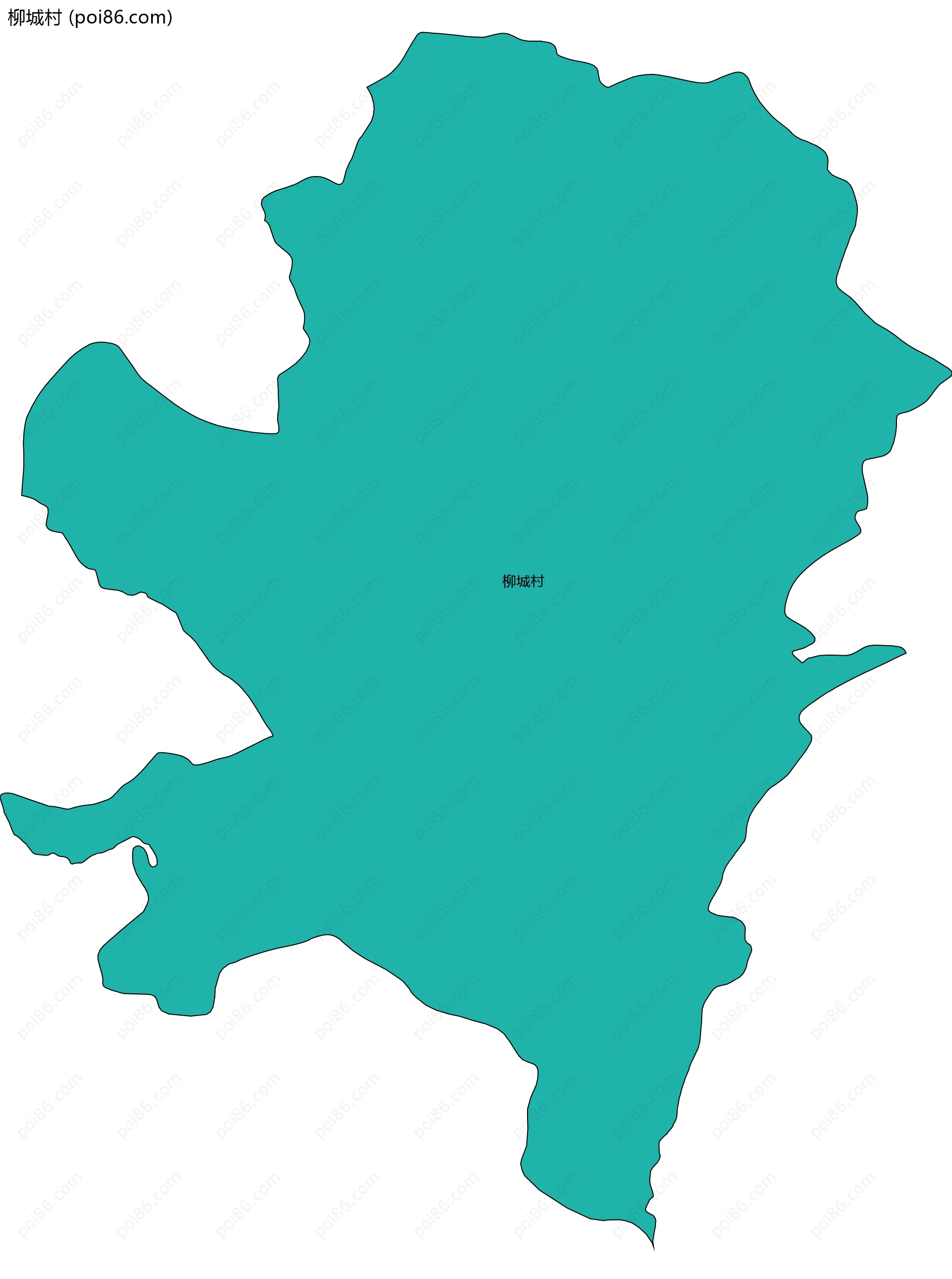 柳城村边界地图