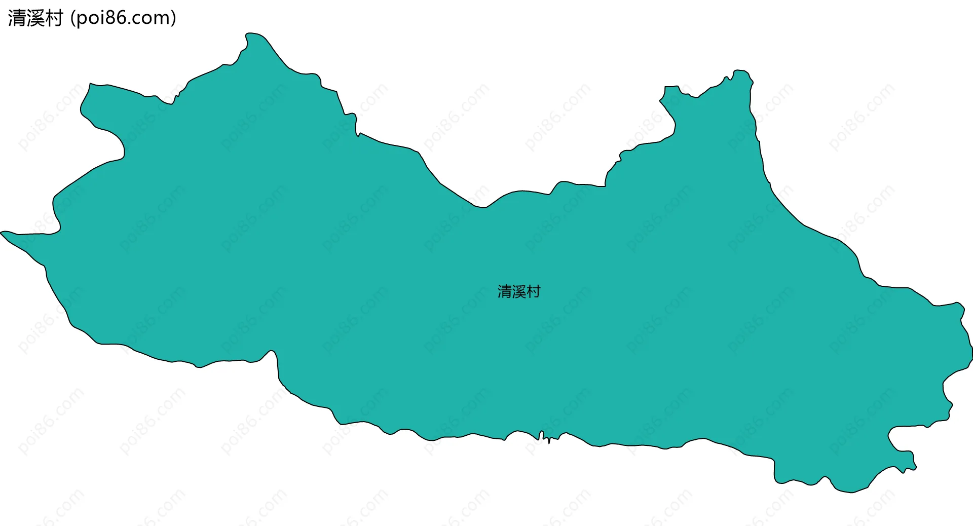 清溪村边界地图