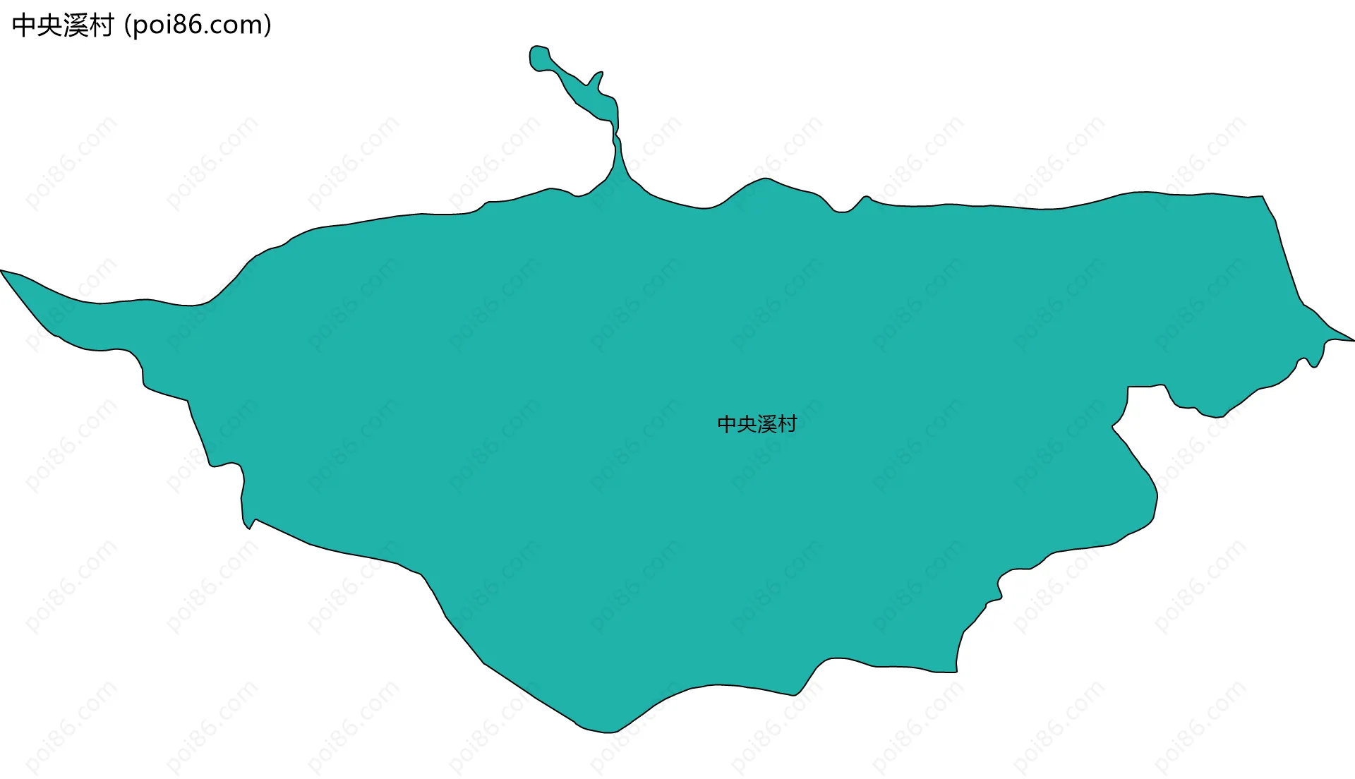 中央溪村边界地图