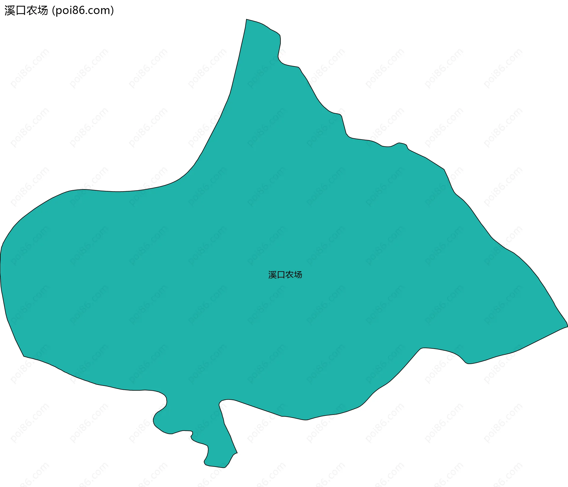 溪口农场边界地图