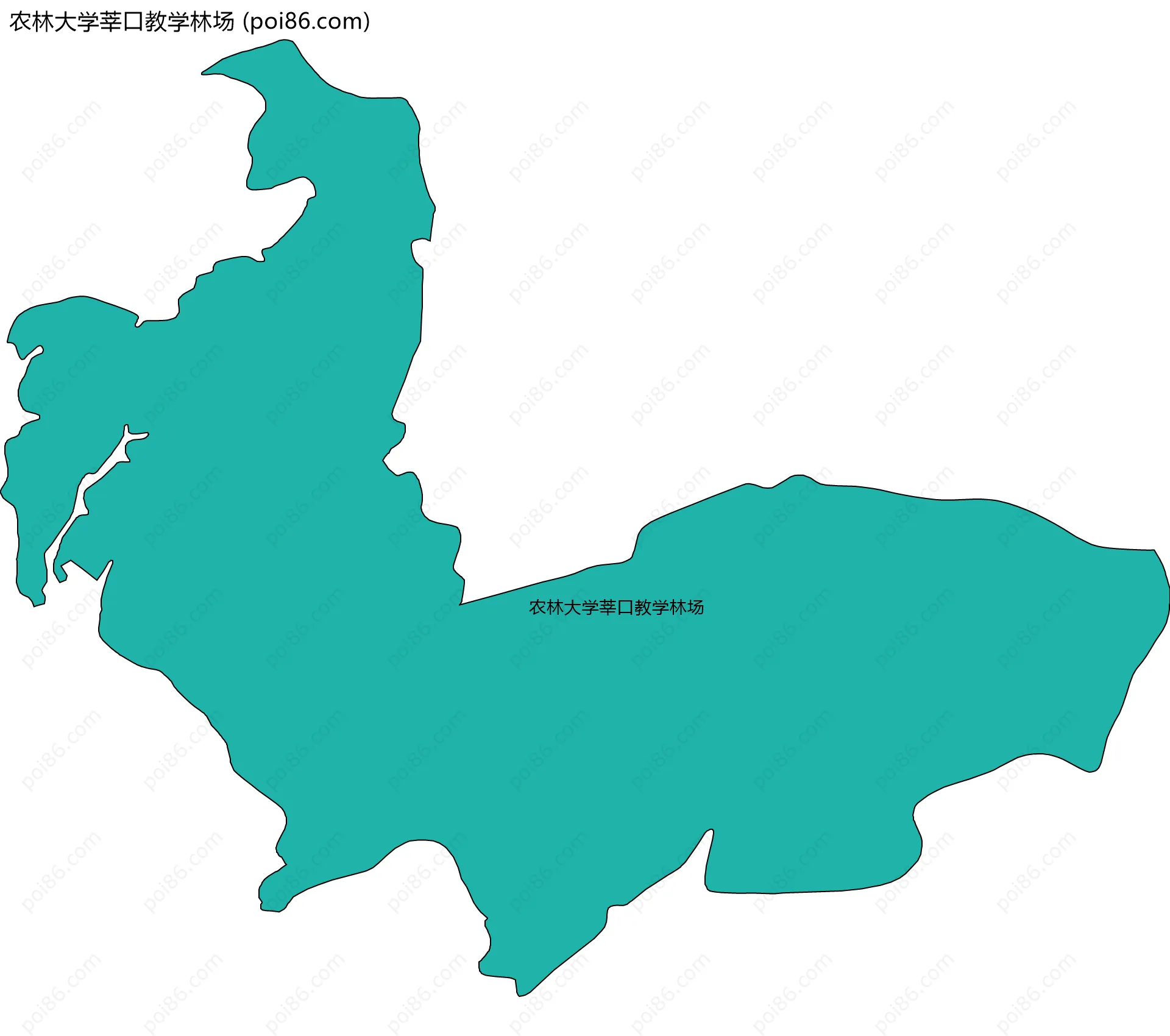 农林大学莘口教学林场边界地图