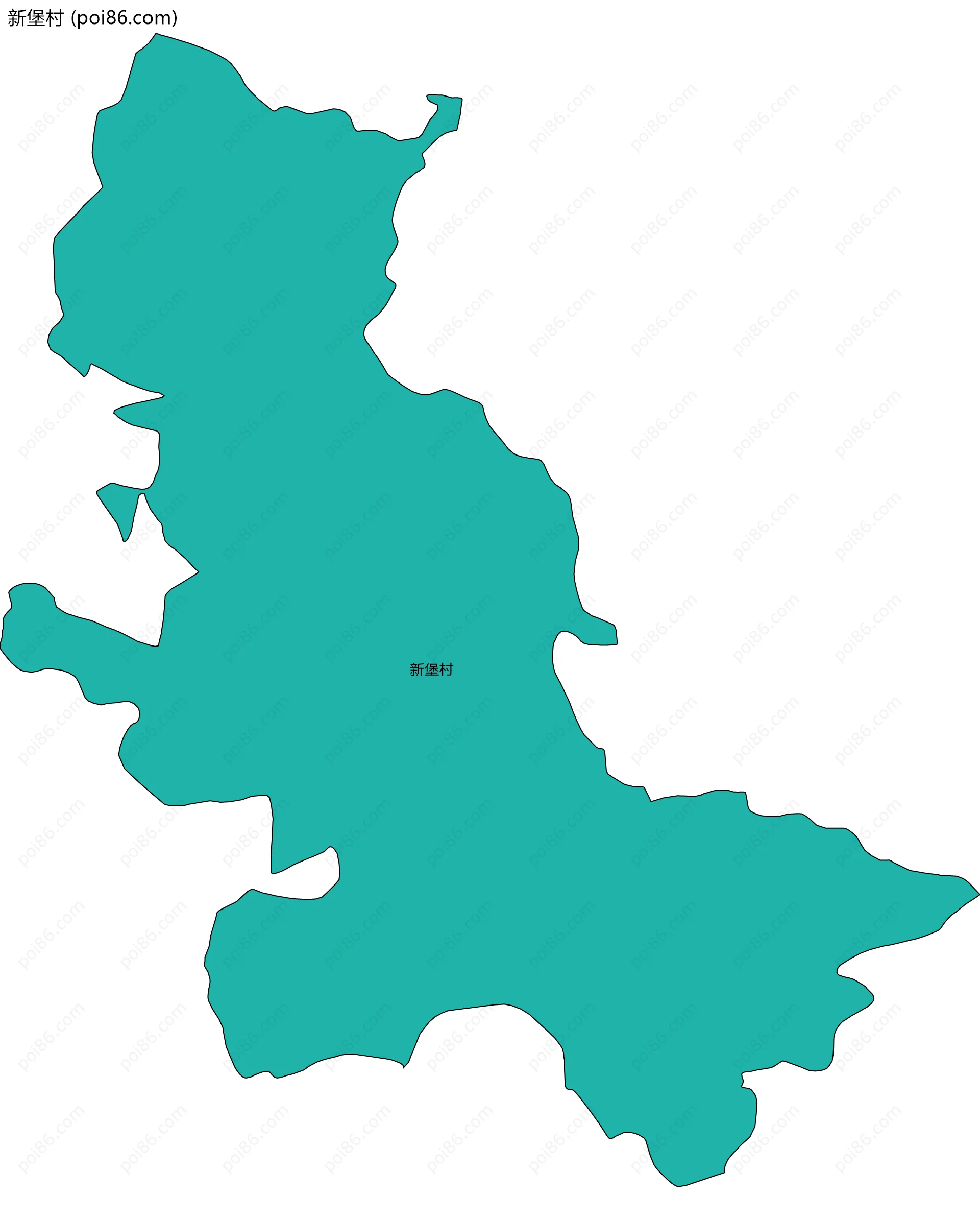 新堡村边界地图