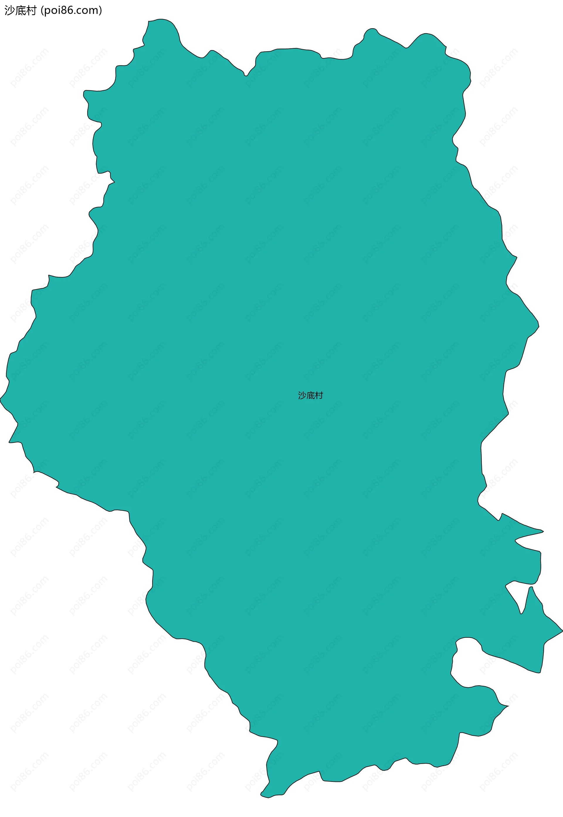 沙底村边界地图