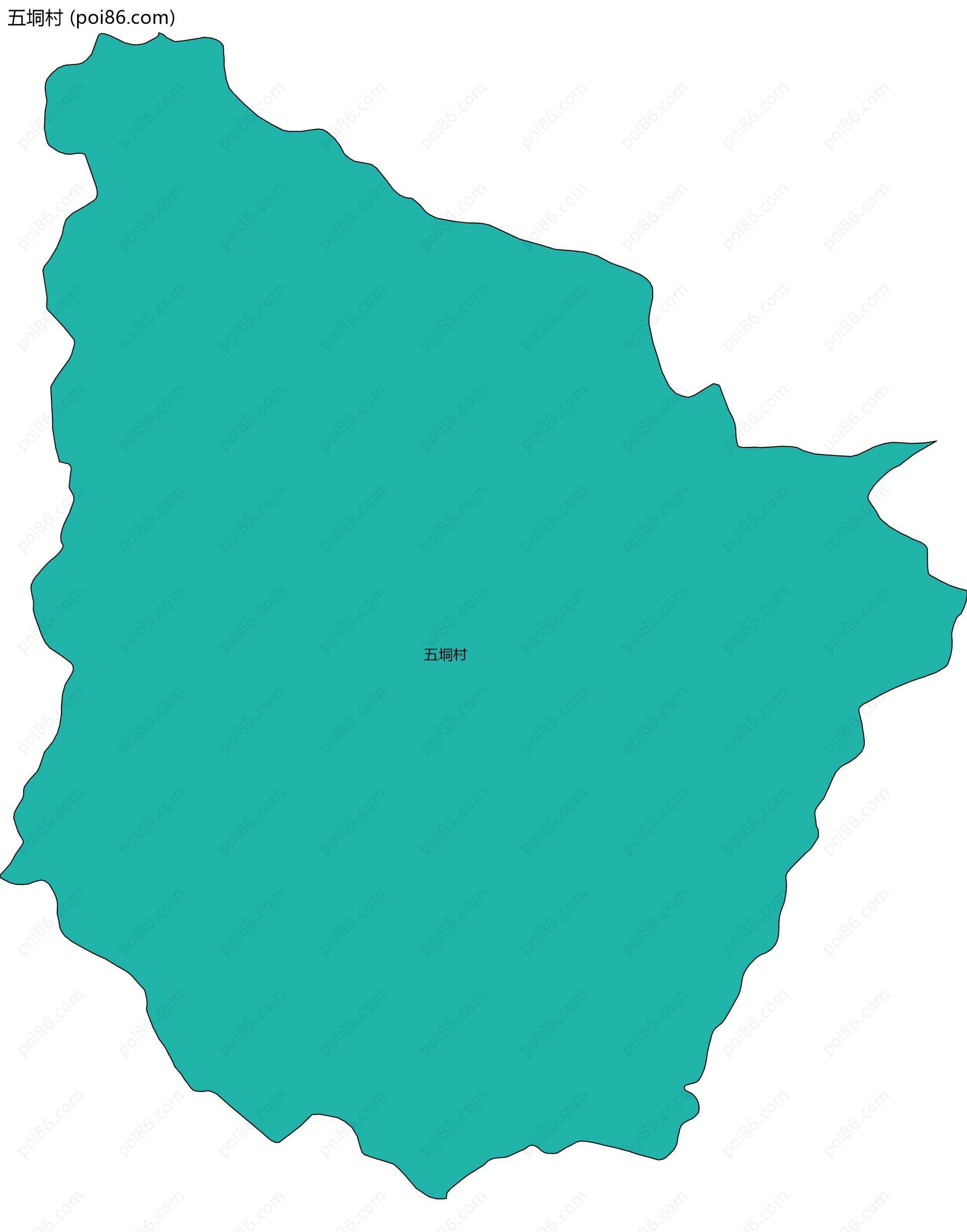 五垌村边界地图