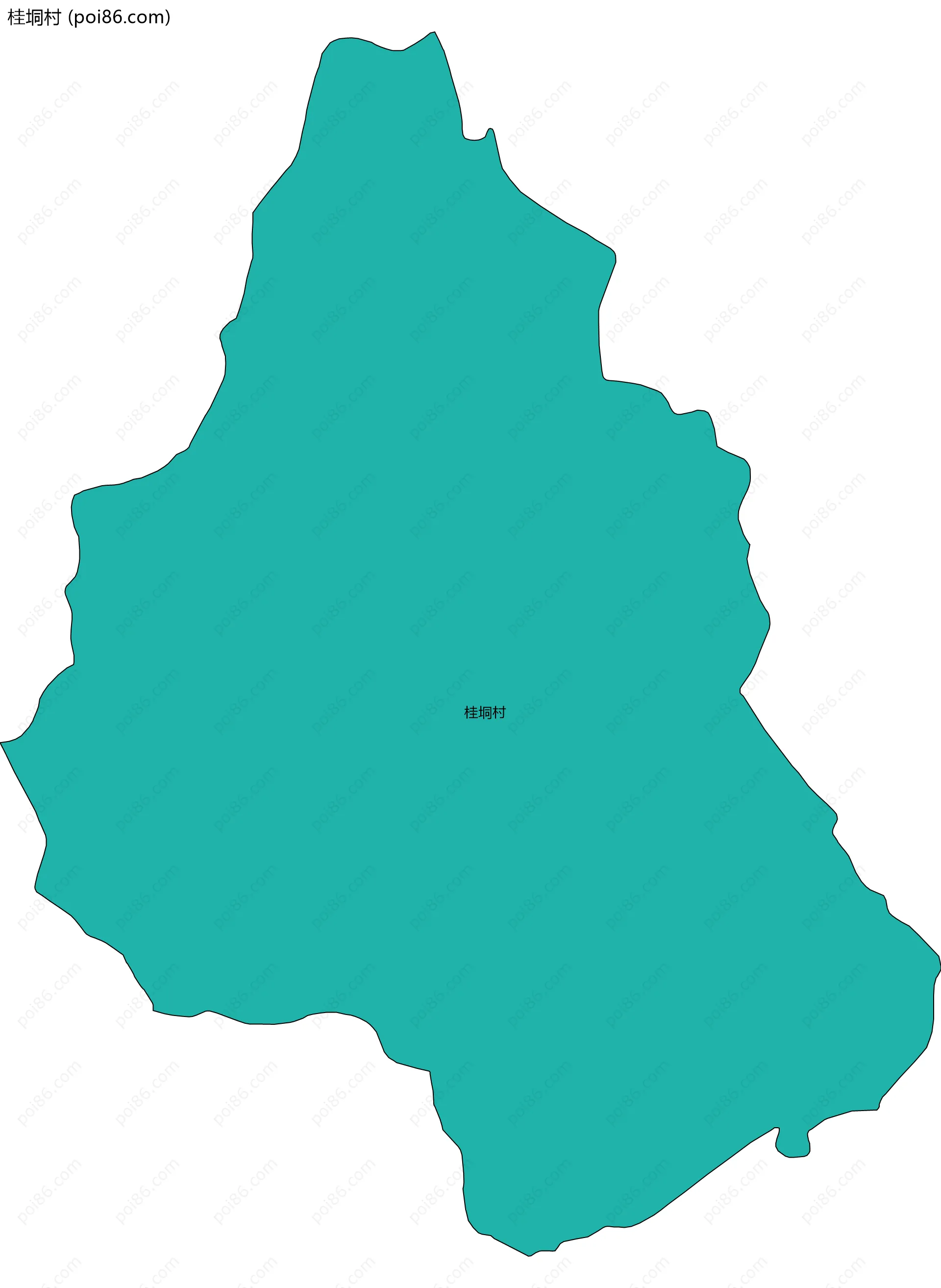 桂垌村边界地图