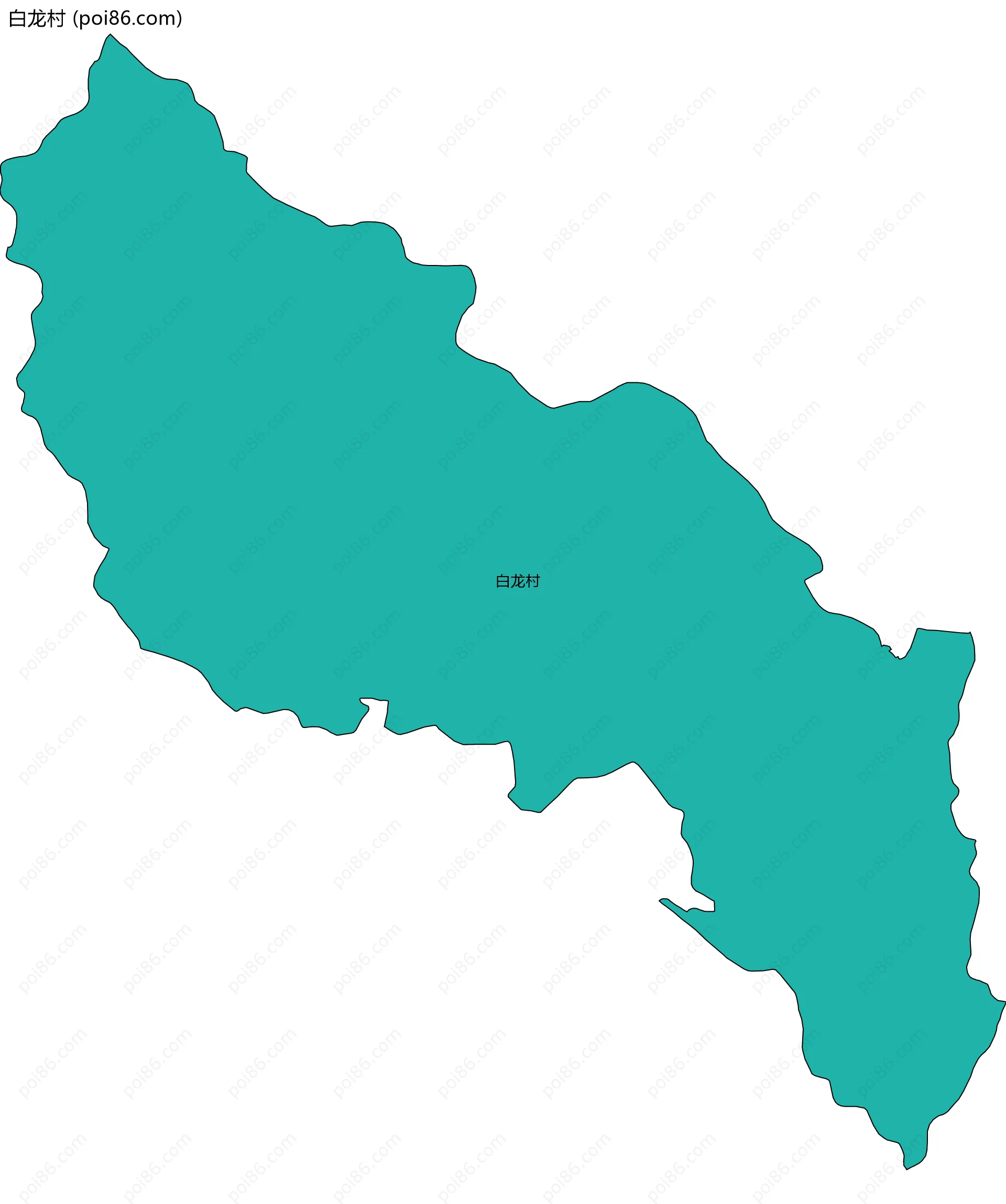 白龙村边界地图