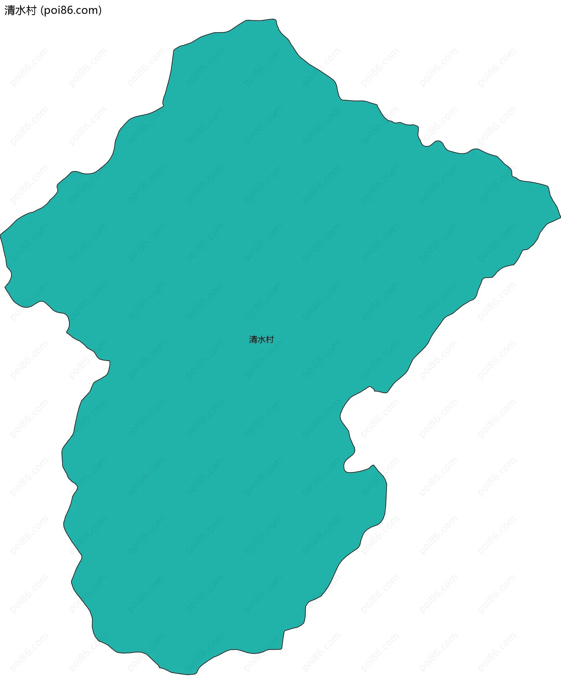 清水村边界地图