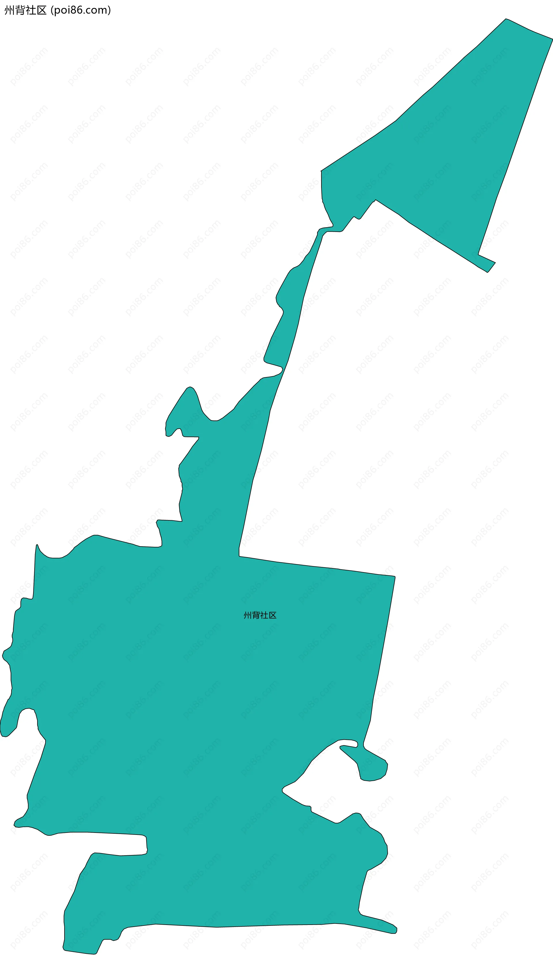 州背社区边界地图