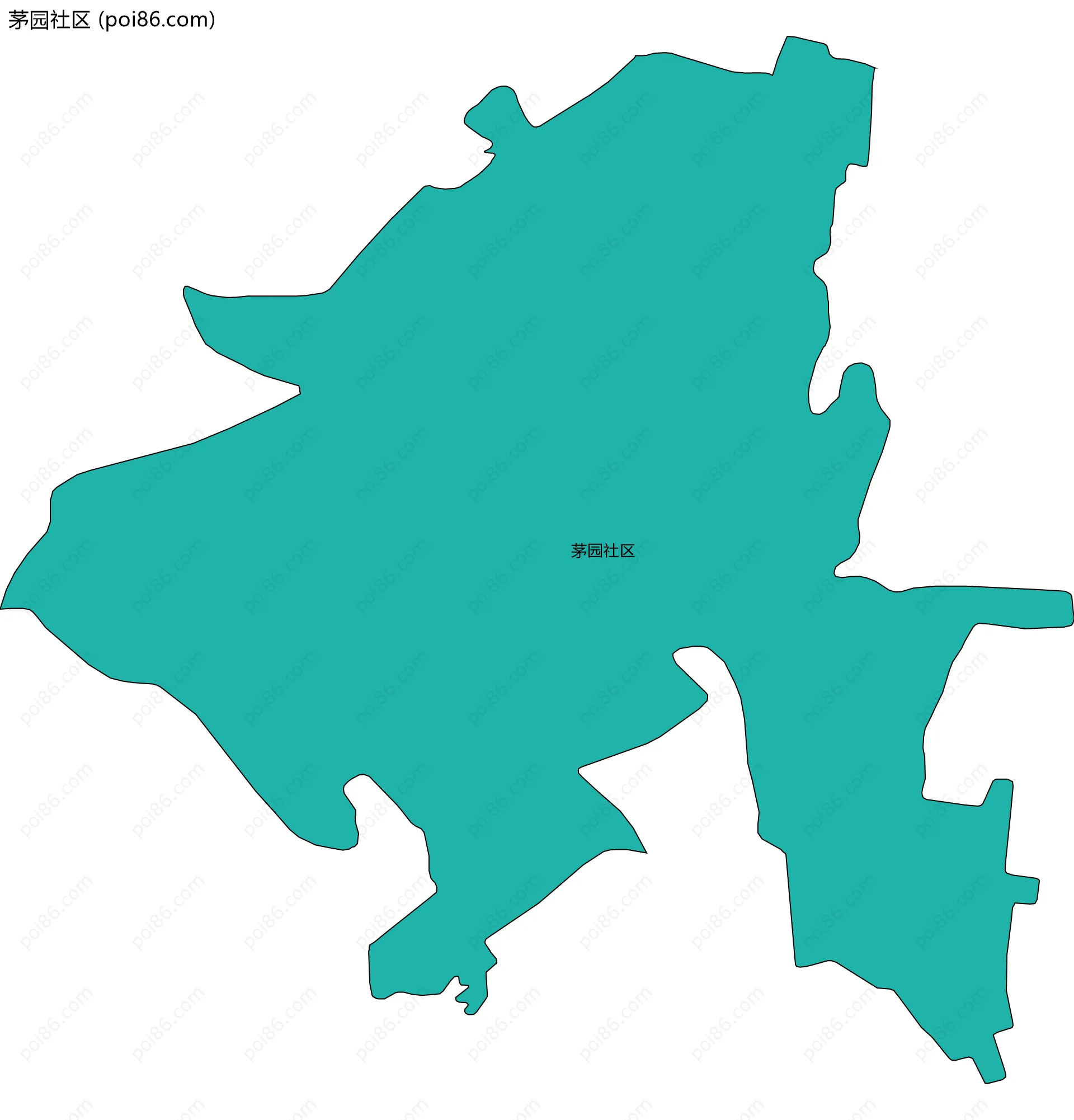 茅园社区边界地图