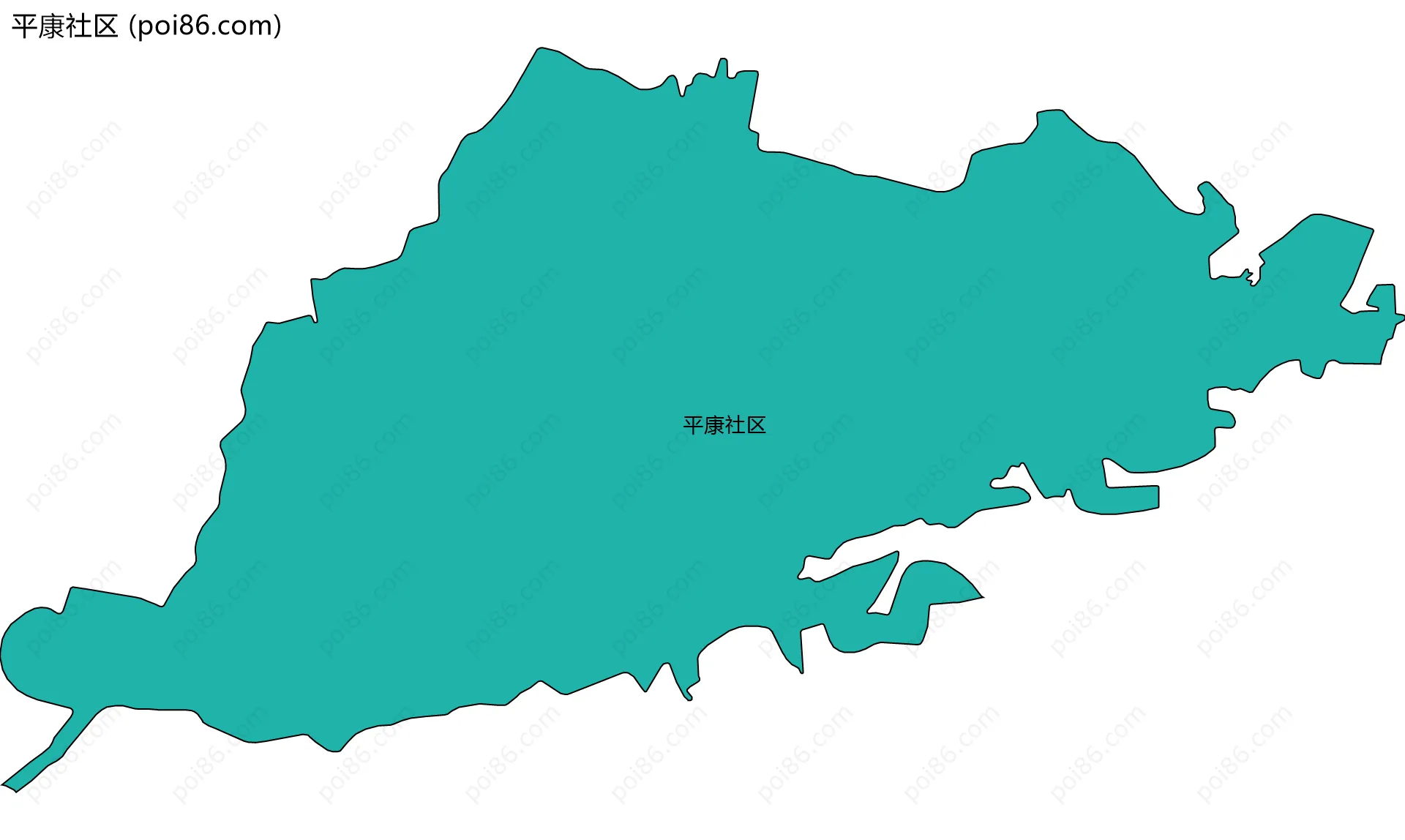 平康社区边界地图